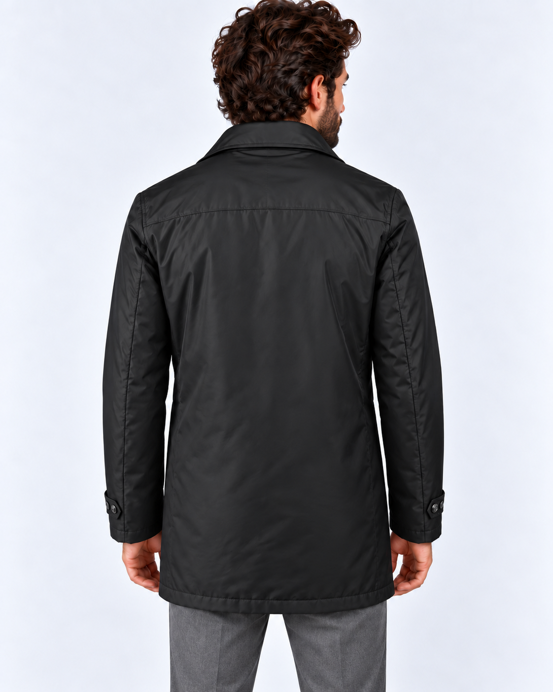 Fay impermeabile uomo Morning Coat in popeline tecnico nero