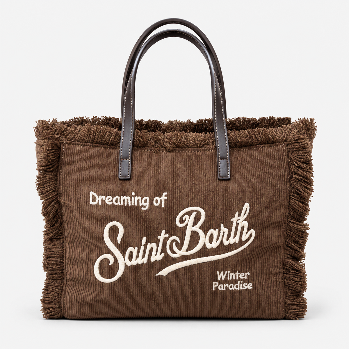 MC2 Saint Barth Borsa Donna Colette in Velluto Marrone