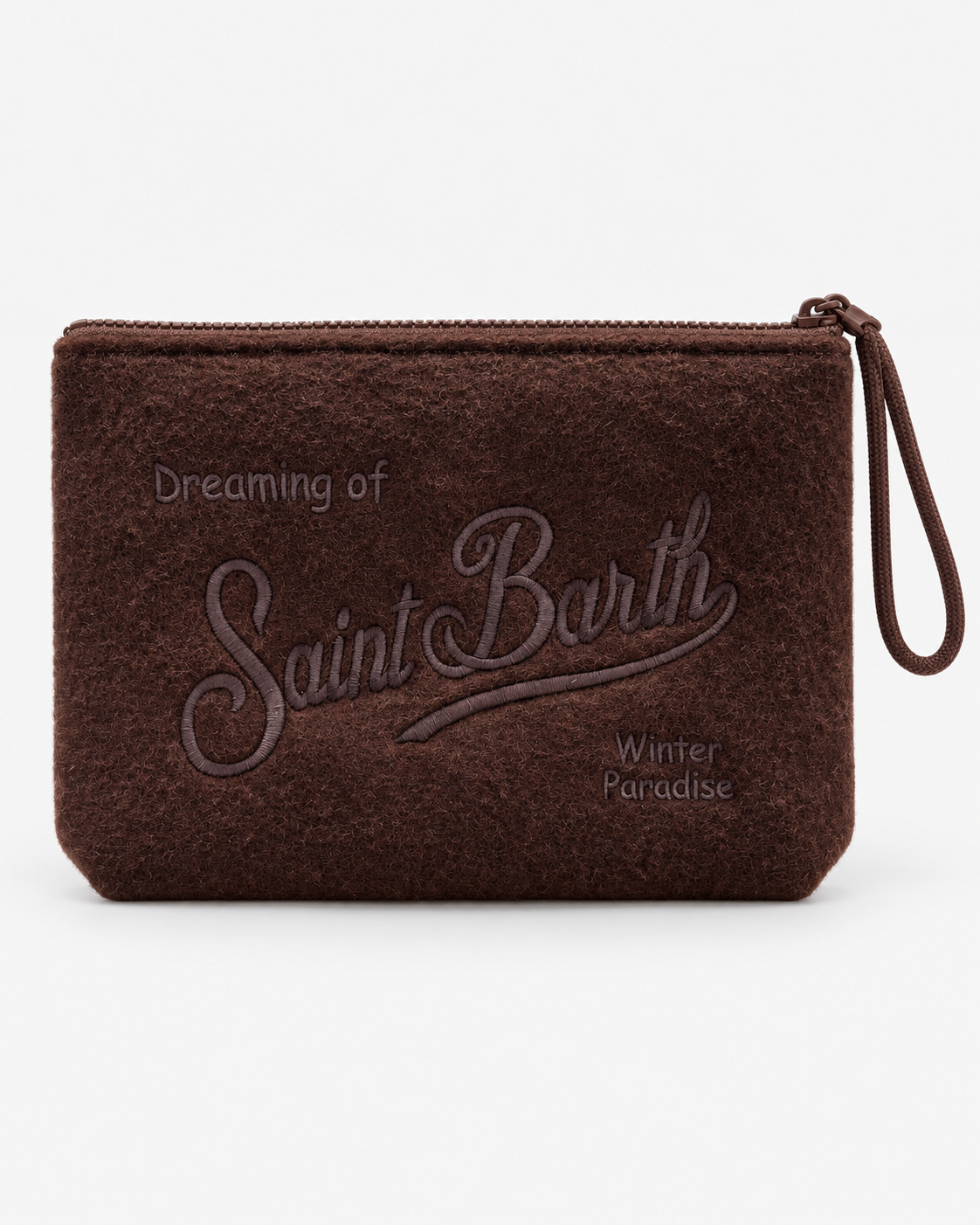 MC2 Saint Barth Pochette Donna Aline Felt in Feltro Marrone