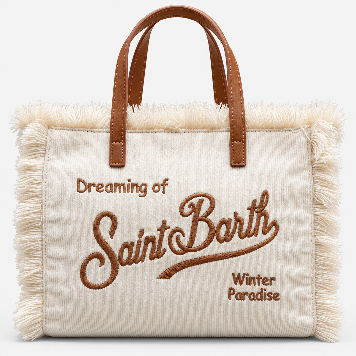 MC2 Saint Barth Borsa Donna Colette in Velluto Panna