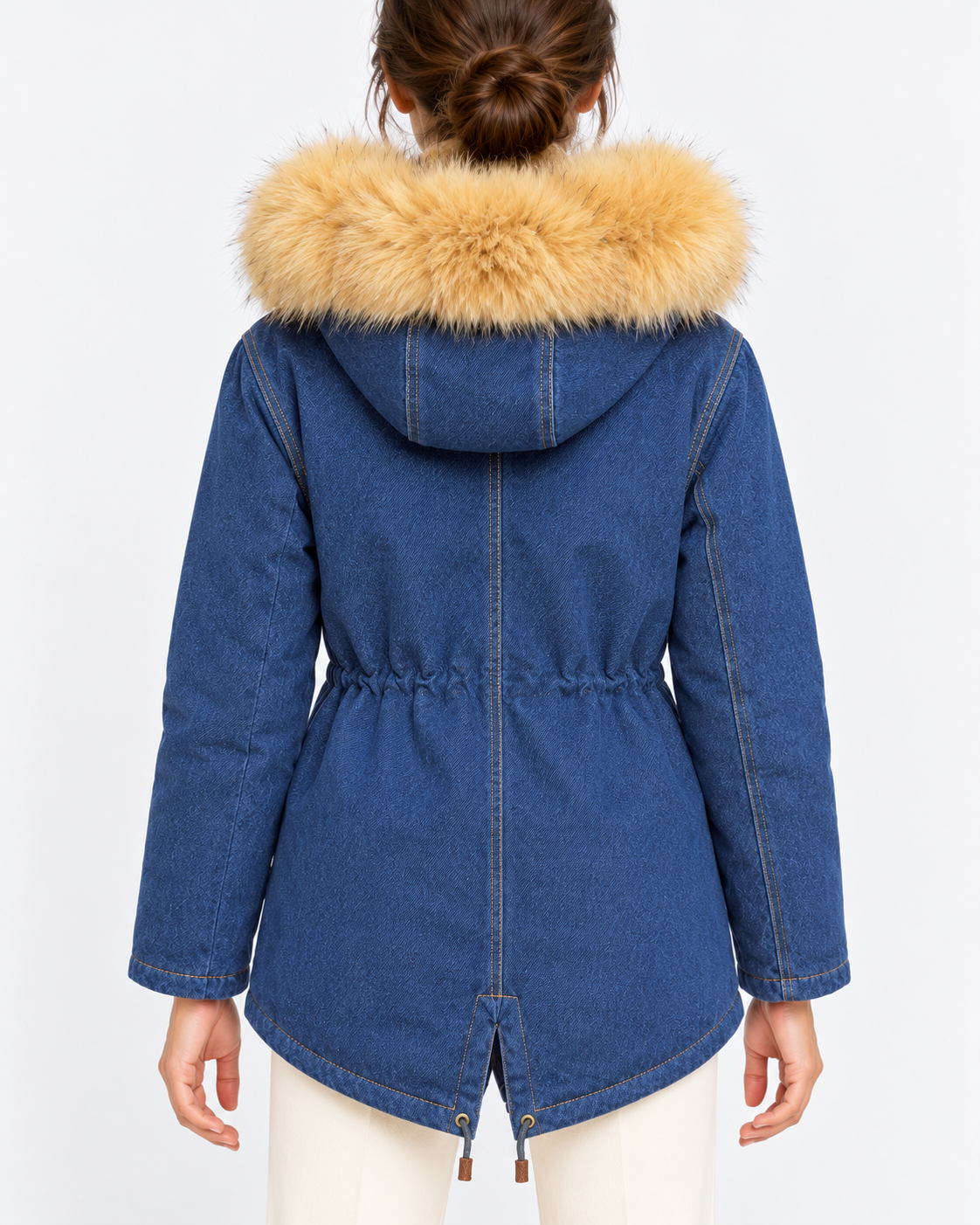MC2 Saint Barth Parka Donna Brenna in Denim Blu