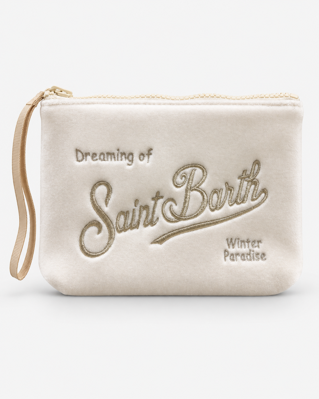 MC2 Saint Barth Pochette Donna Aline Velvet in Velluto Avorio