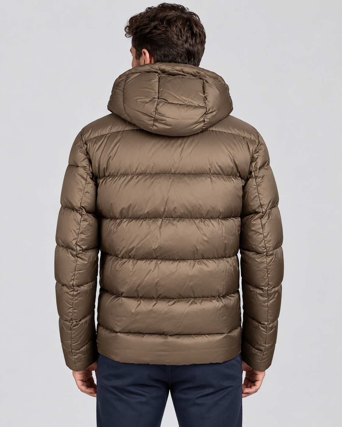Fay Piumino uomo Double Front in nylon tortora