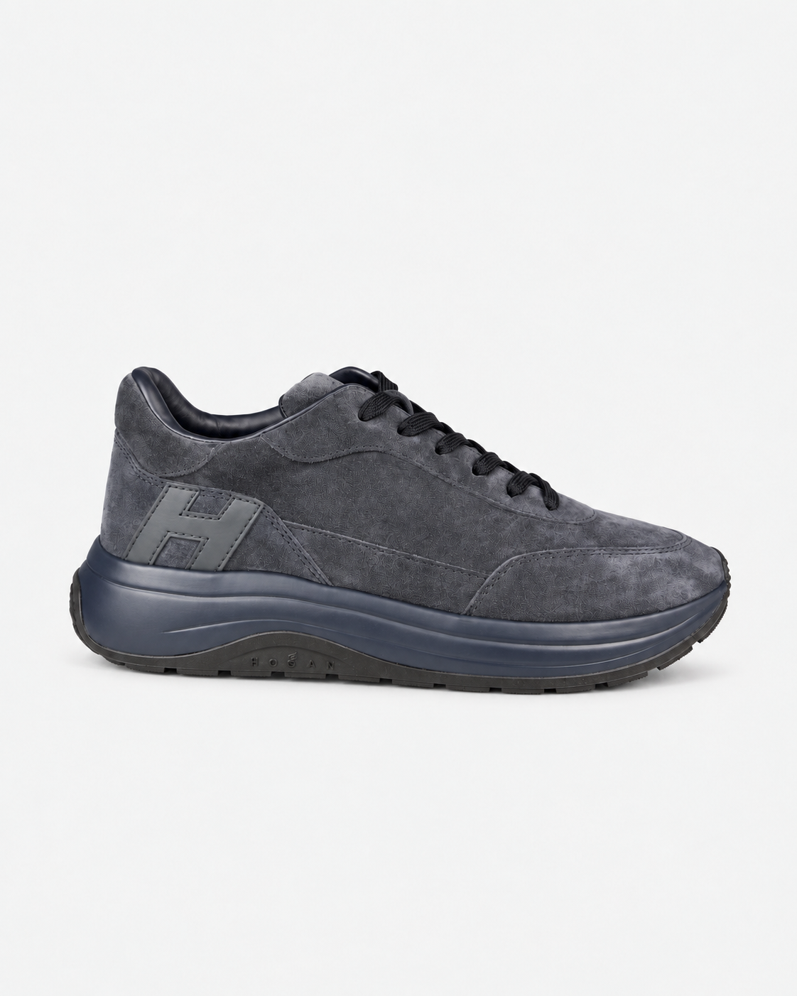 Hogan Sneakers uomo Hi-Light in pelle scamosciata blu
