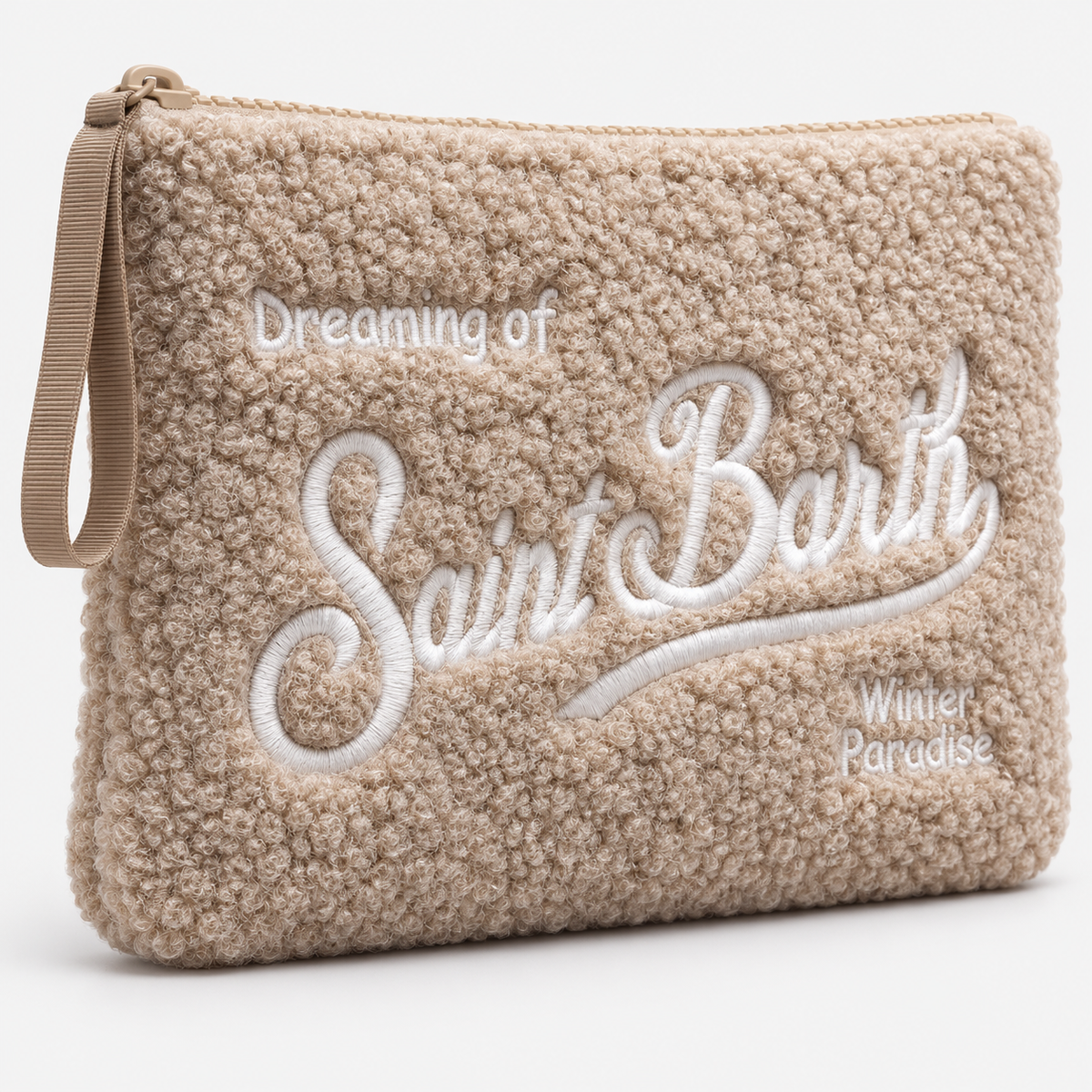 MC2 Saint Barth Pochette Donna Aline Teddy Beige