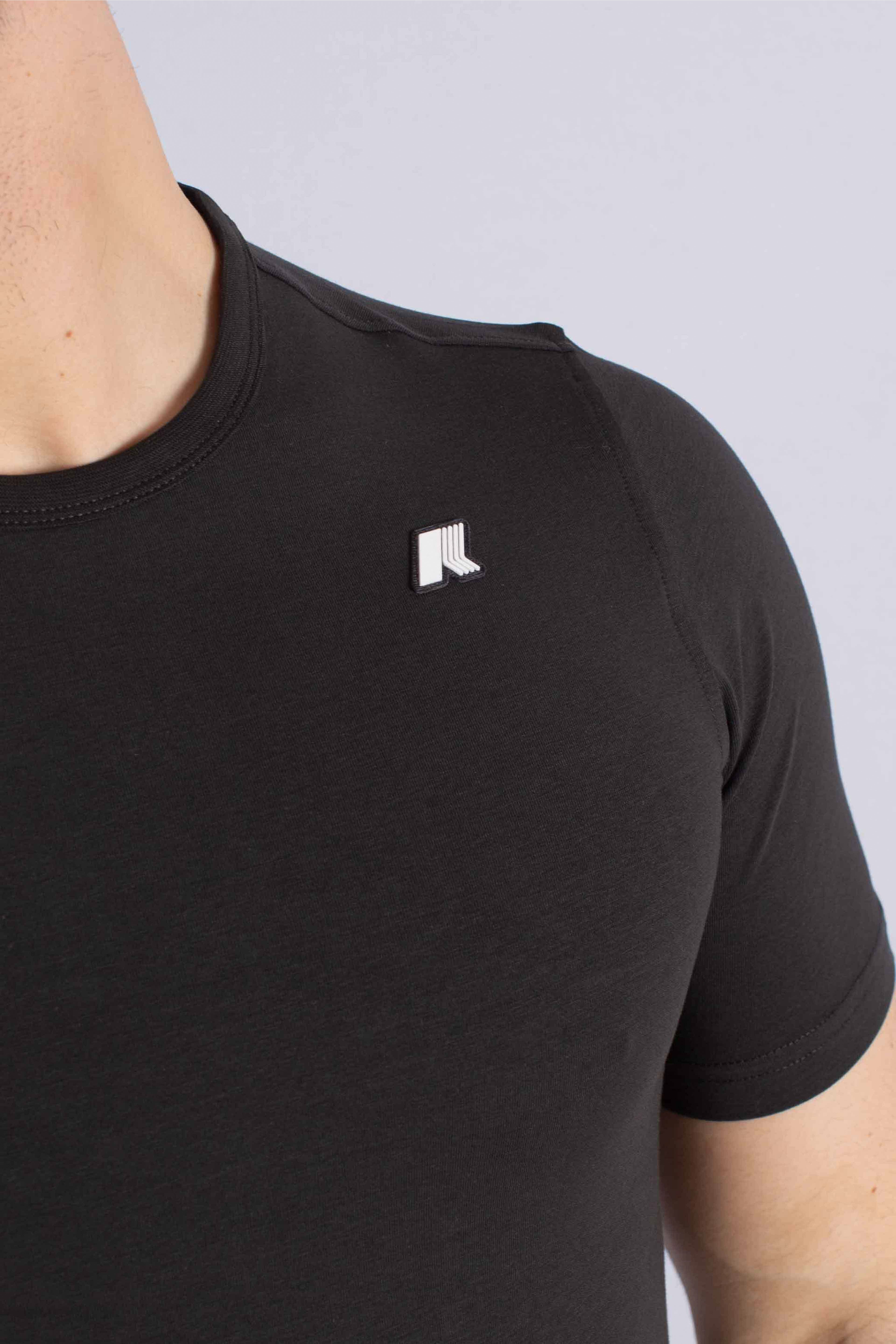 T-Shirt Leggera Adame light stretch jersey black pure