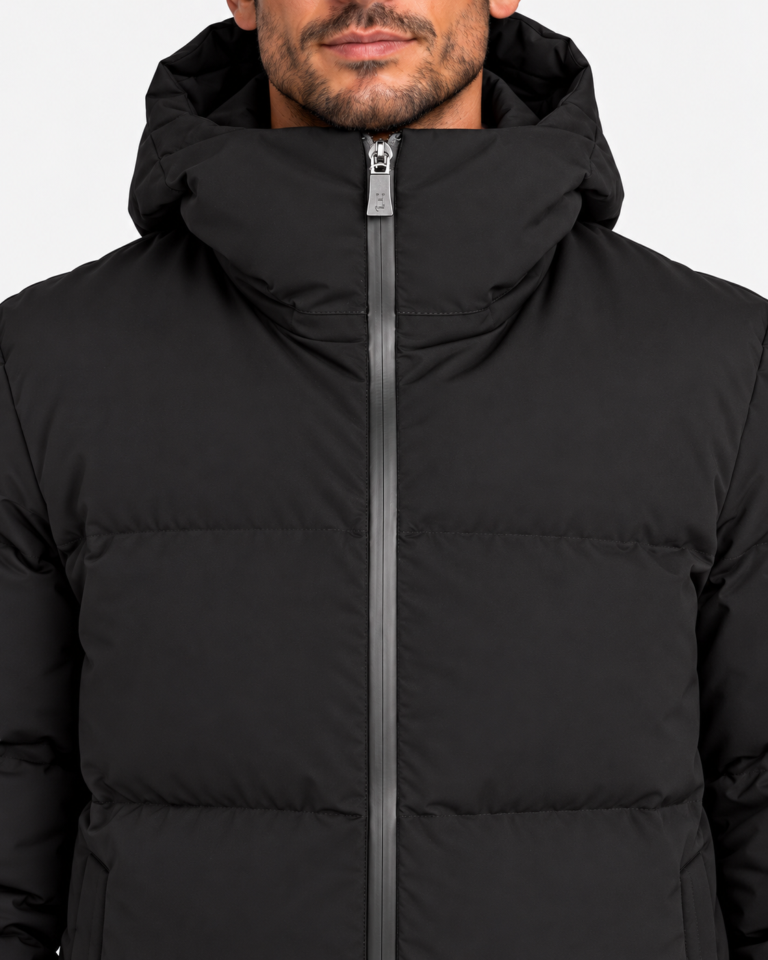 Herno Giacca lunga uomo New Impact nera con cappuccio