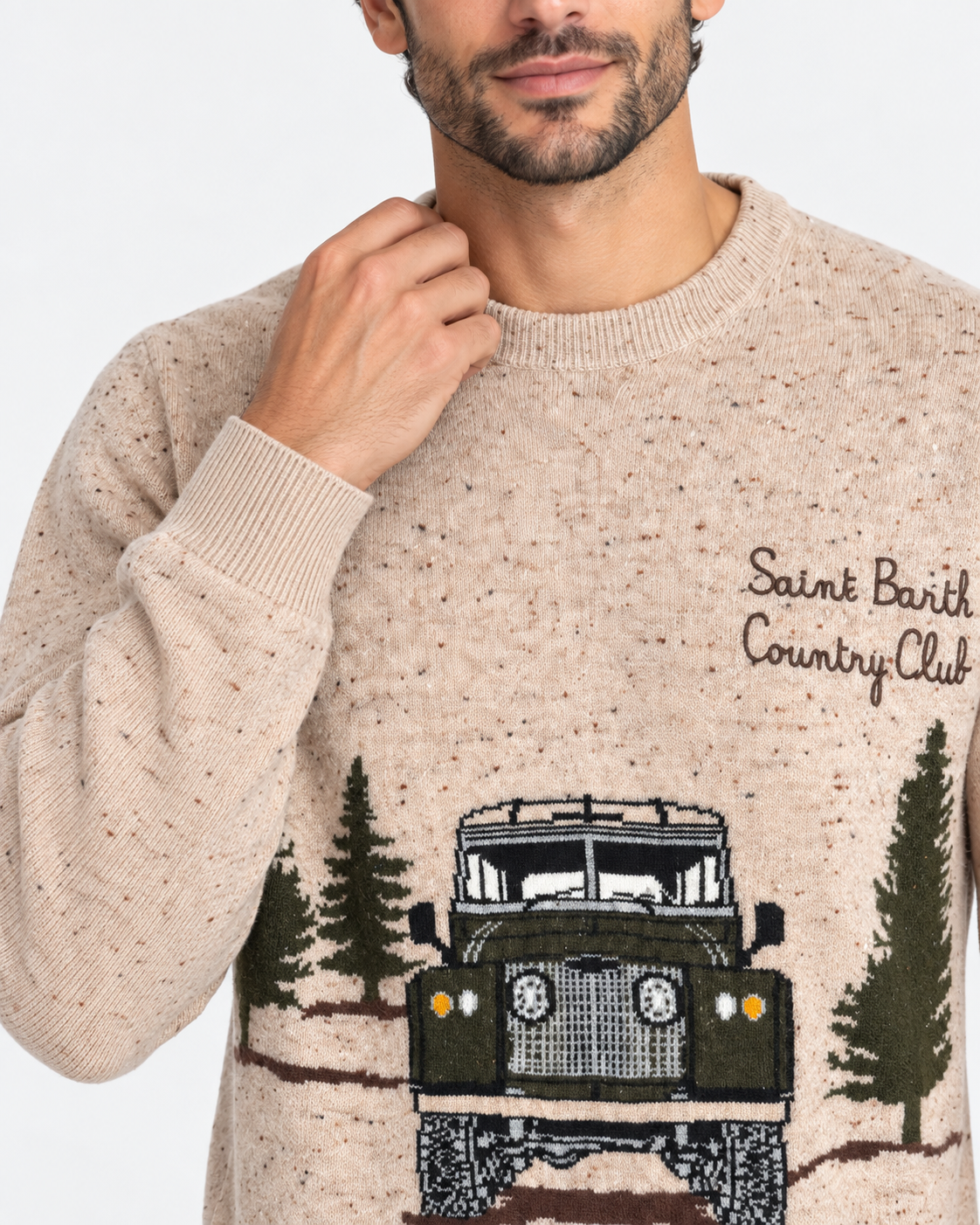 MC2 Saint Barth Maglia Uomo Country Club Beige