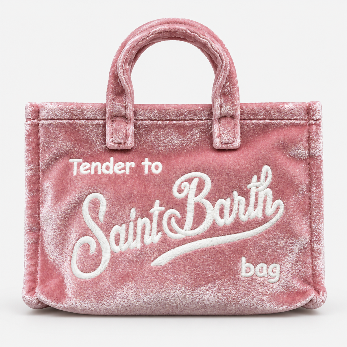 MC2 Saint Barth Phone Bag Donna in Velluto Rosa con Tracolla