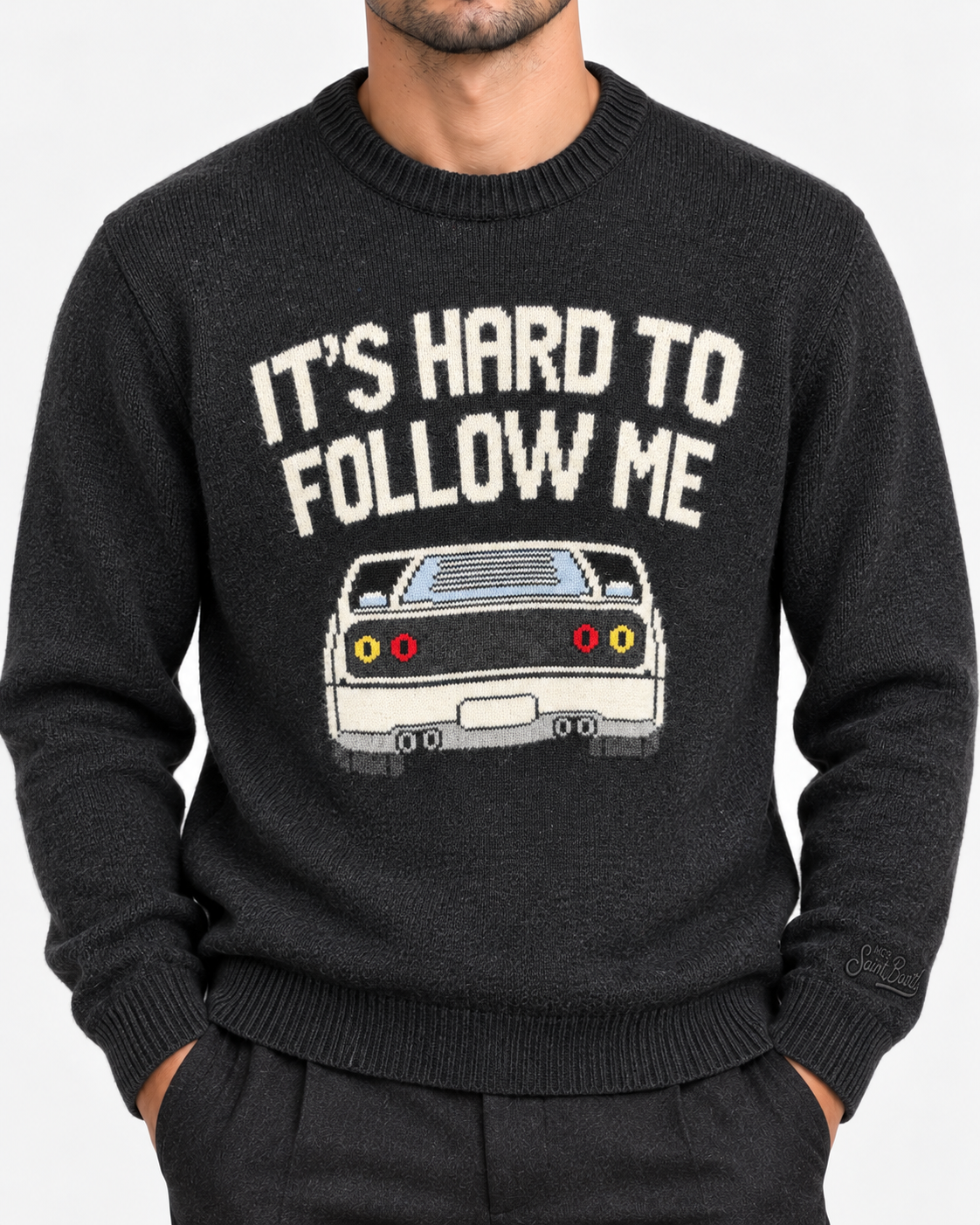 MC2 Saint Barth Maglia Uomo Heron Antracite Hard Follow Car