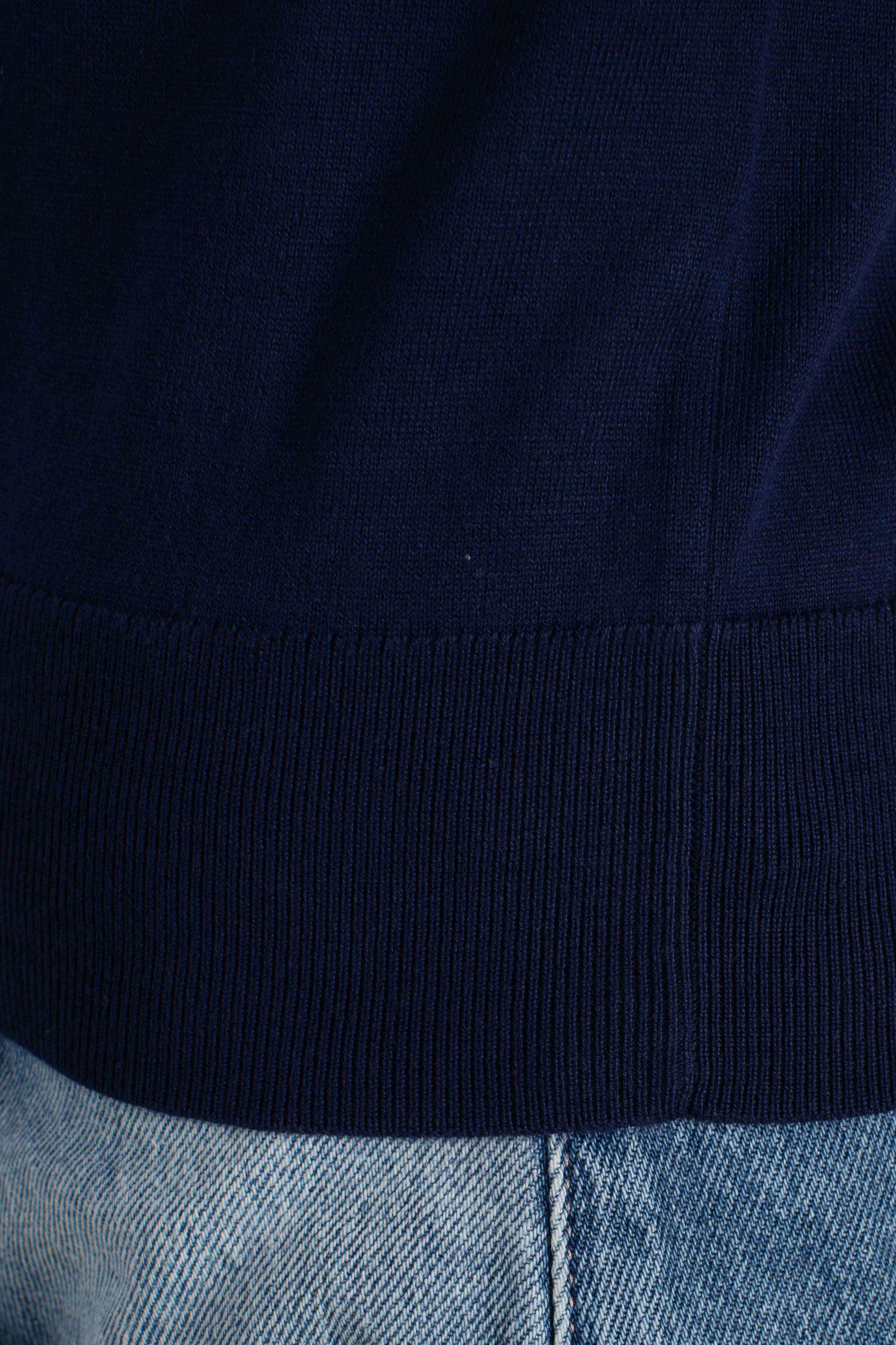 MAGLIA GIROCOLLO A MANICHE CORTE blue