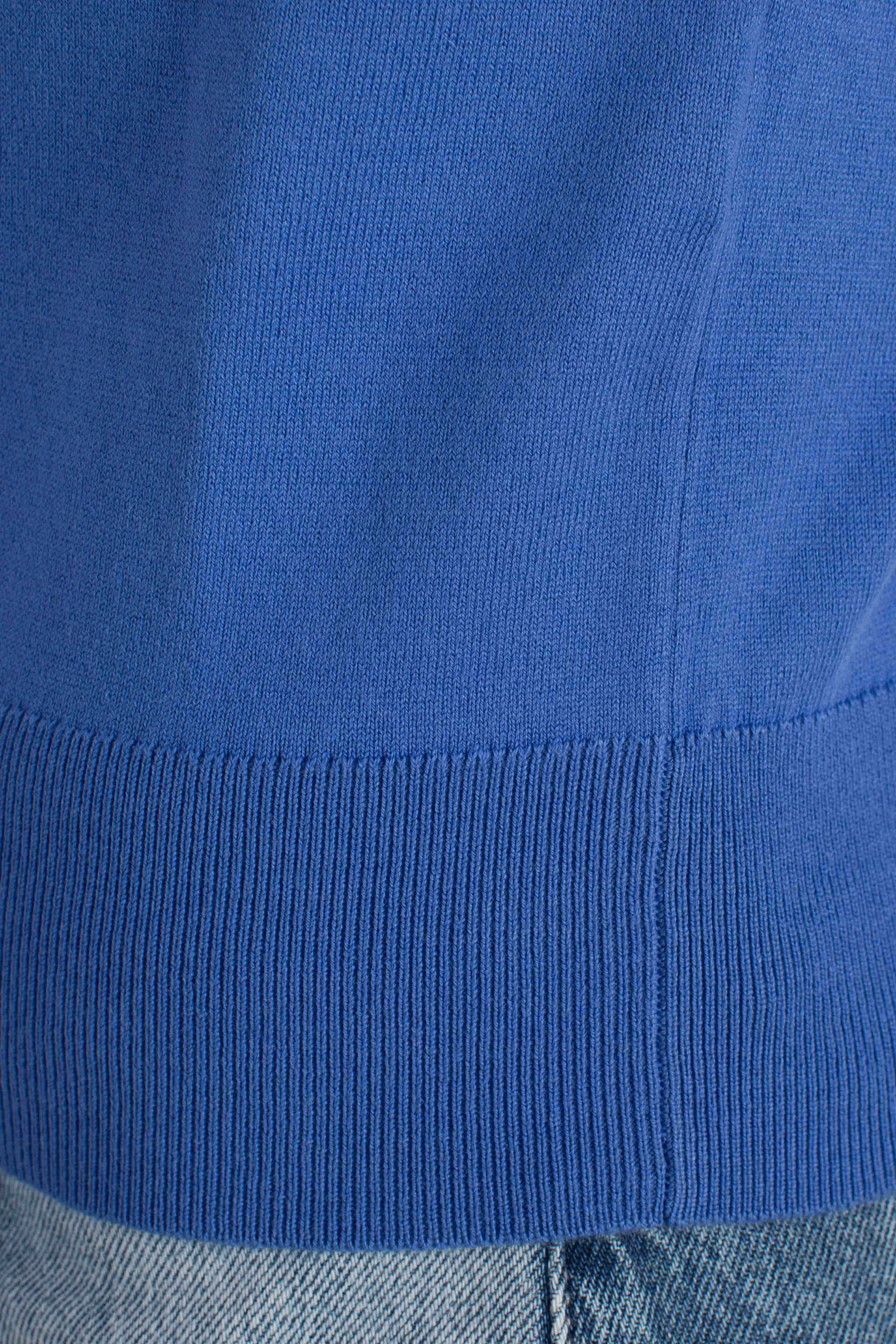 MAGLIA GIROCOLLO A MANICHE CORTE blue