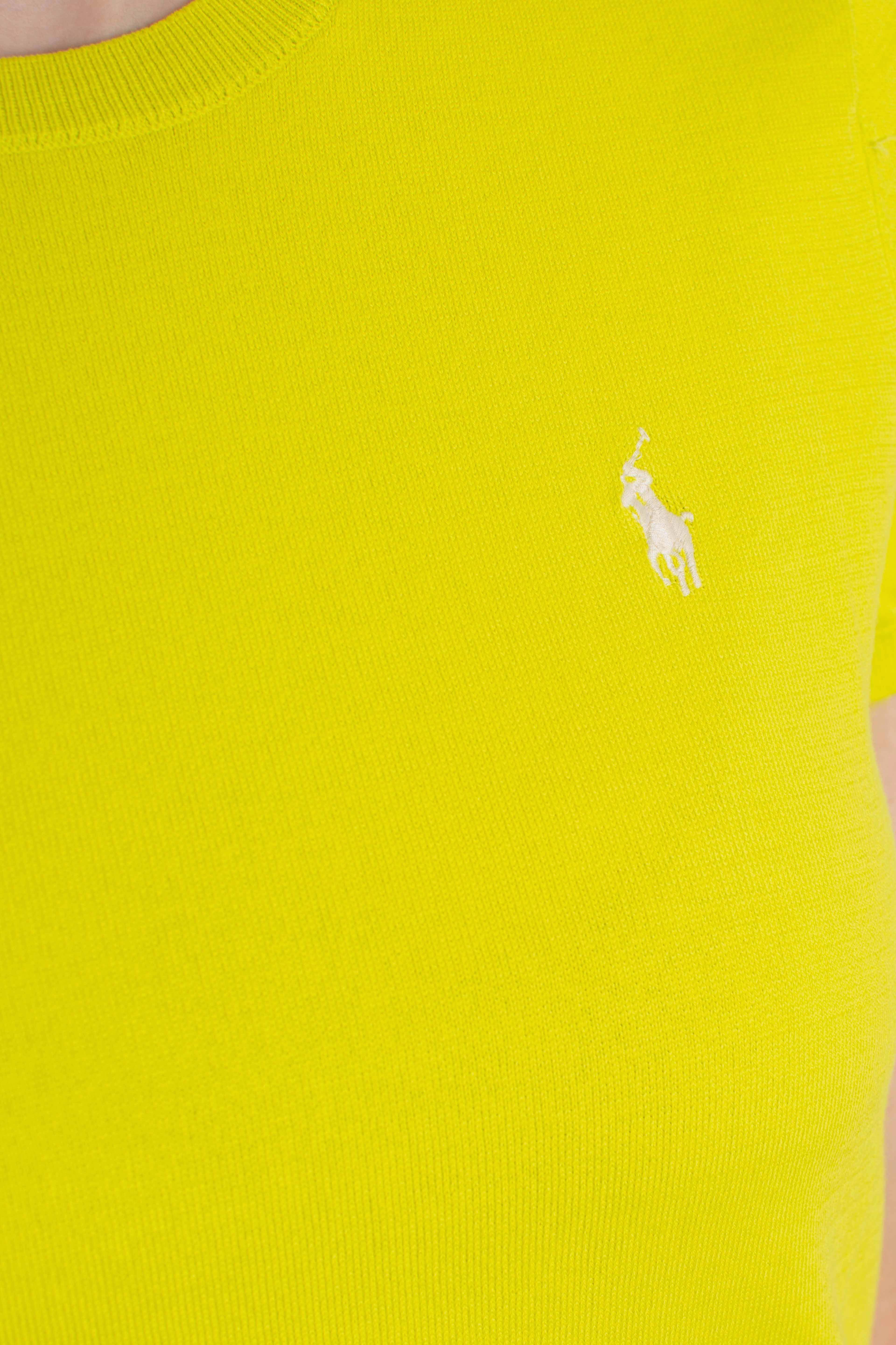 MAGLIA GIROCOLLO A MANICHE CORTE peridot green