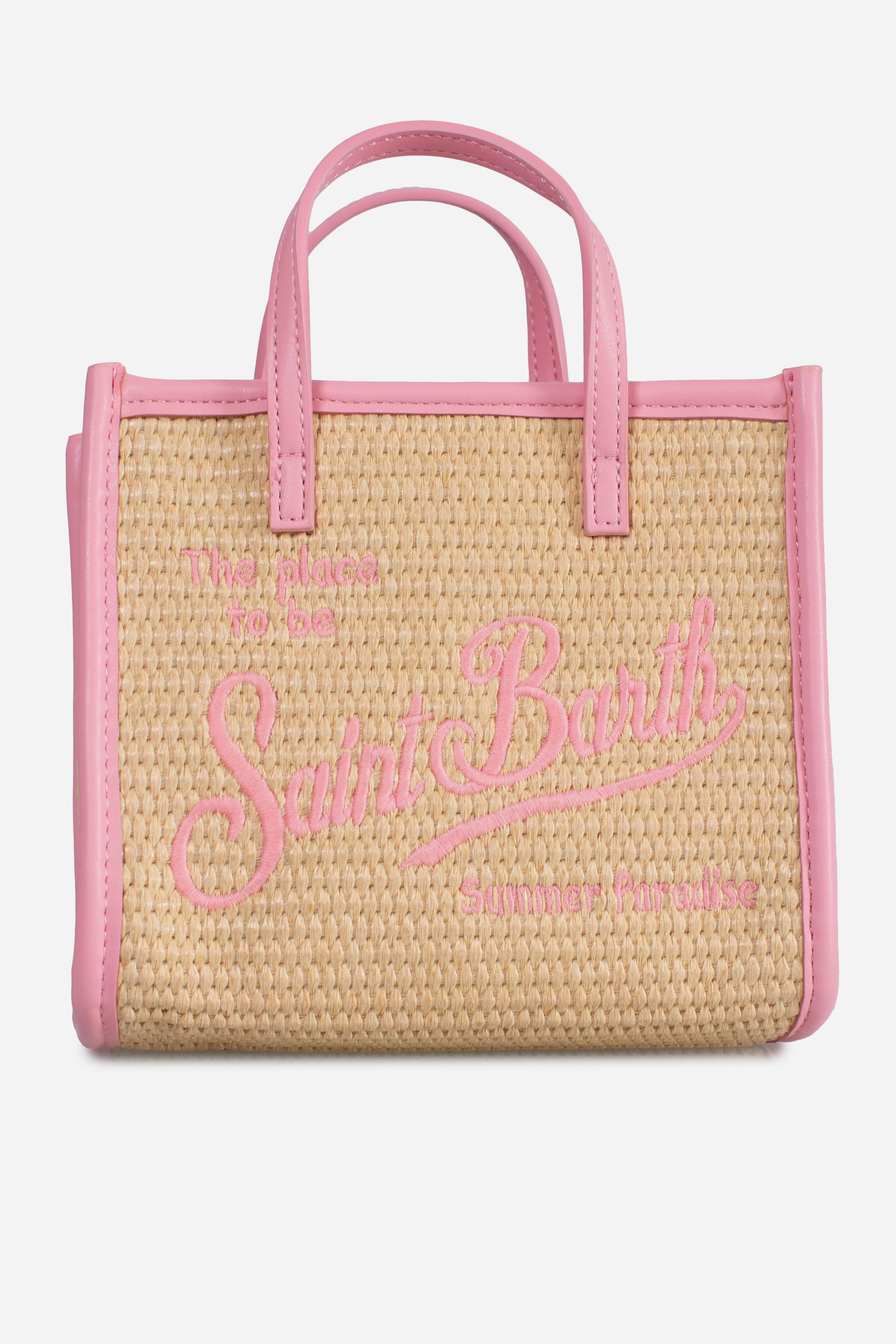 Borsa Vivian Mini Straw beige effetto paglia