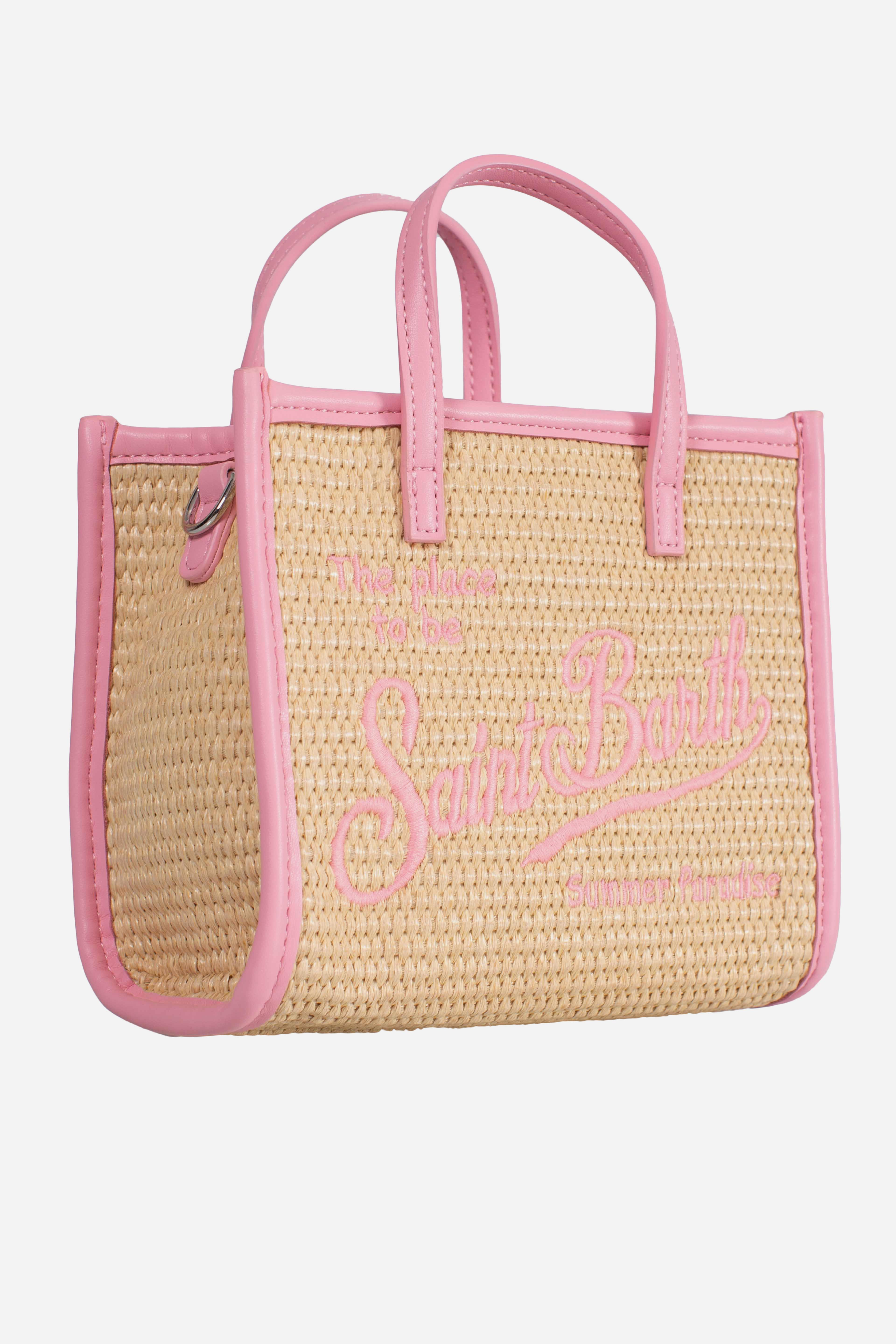 Borsa Vivian Mini Straw beige effetto paglia