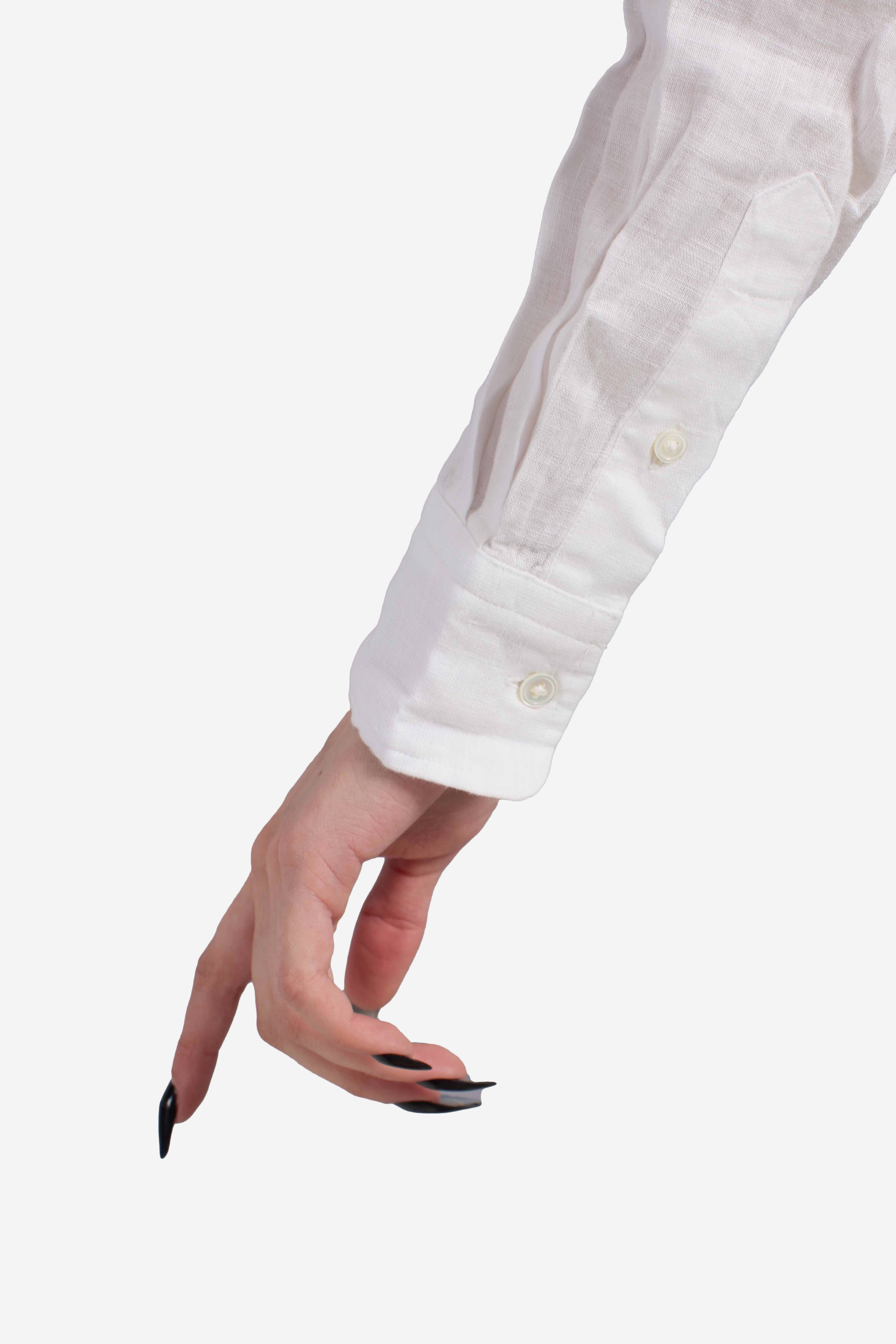 Camicia in lino classic fit white