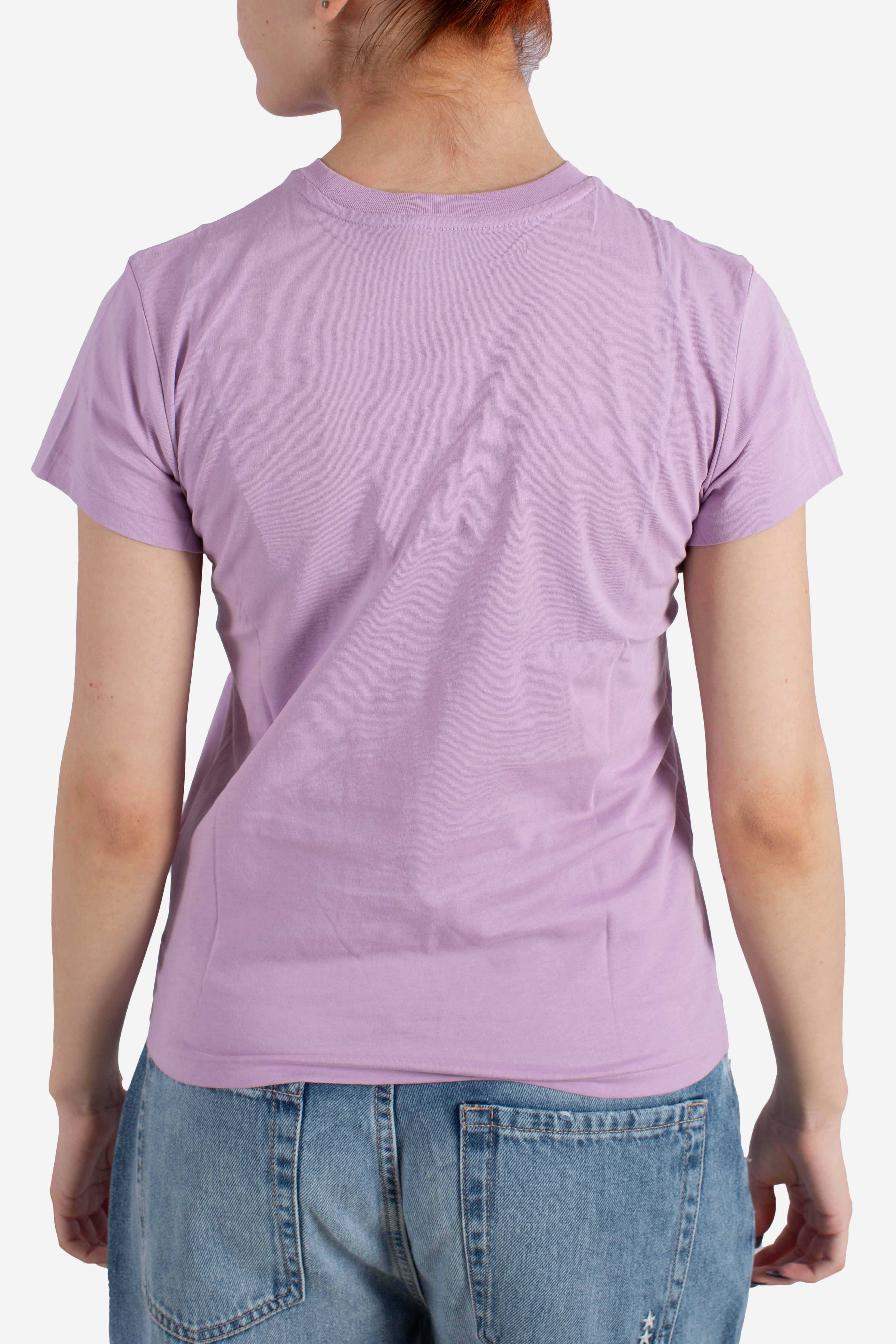 Maglietta girocollo in jersey di cotone purple