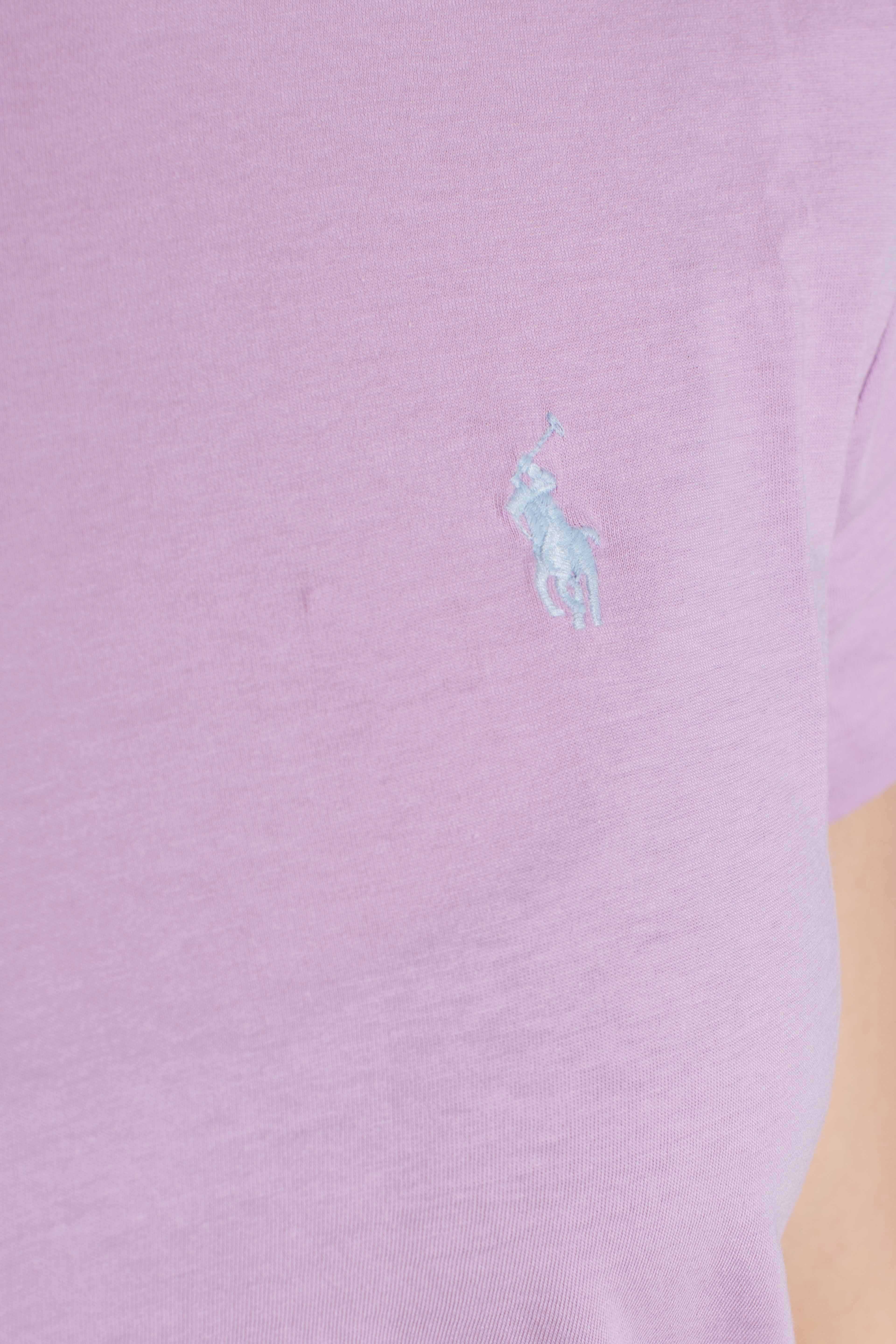 Maglietta girocollo in jersey di cotone purple