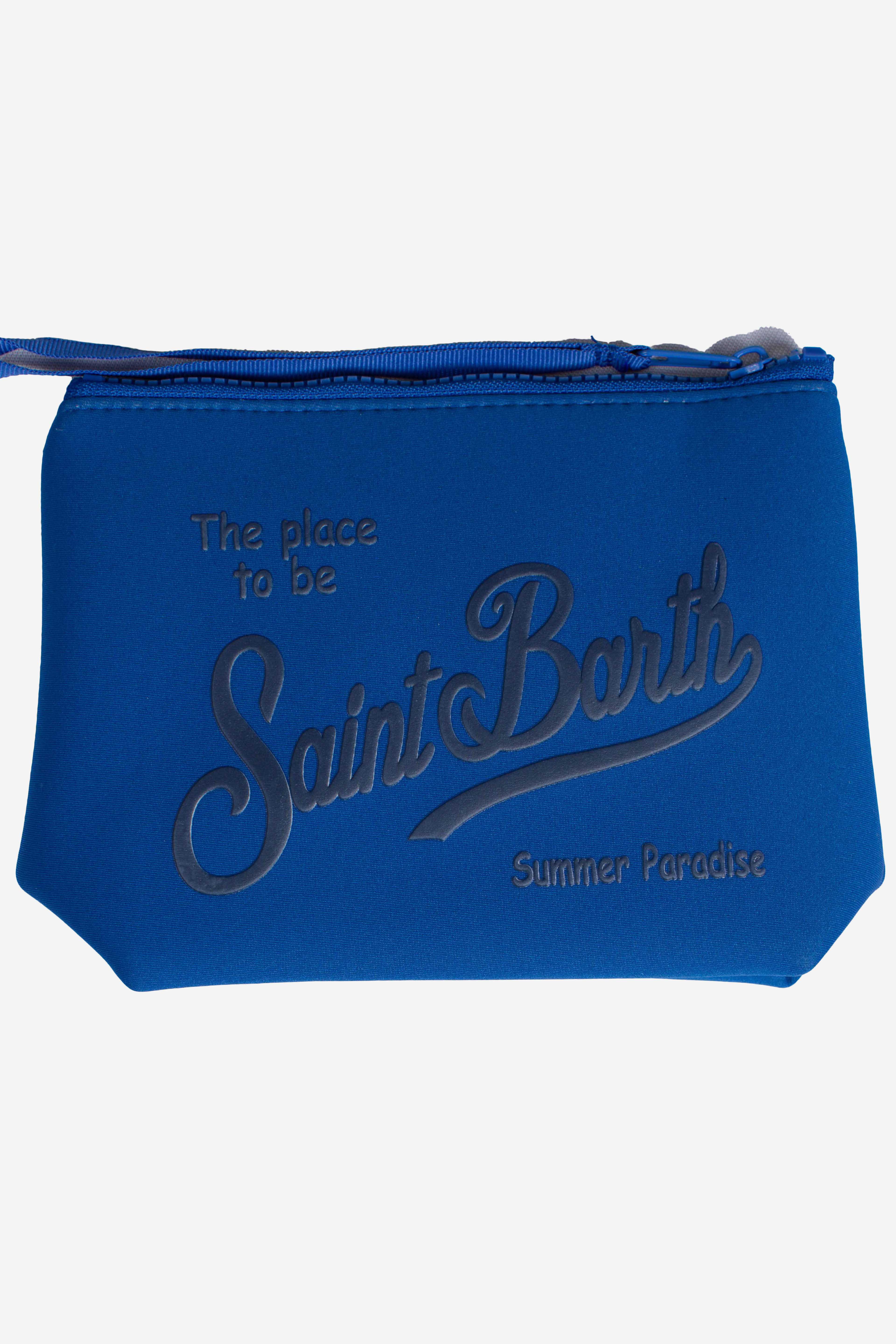 Pochette Aline in scuba royal tinta unita