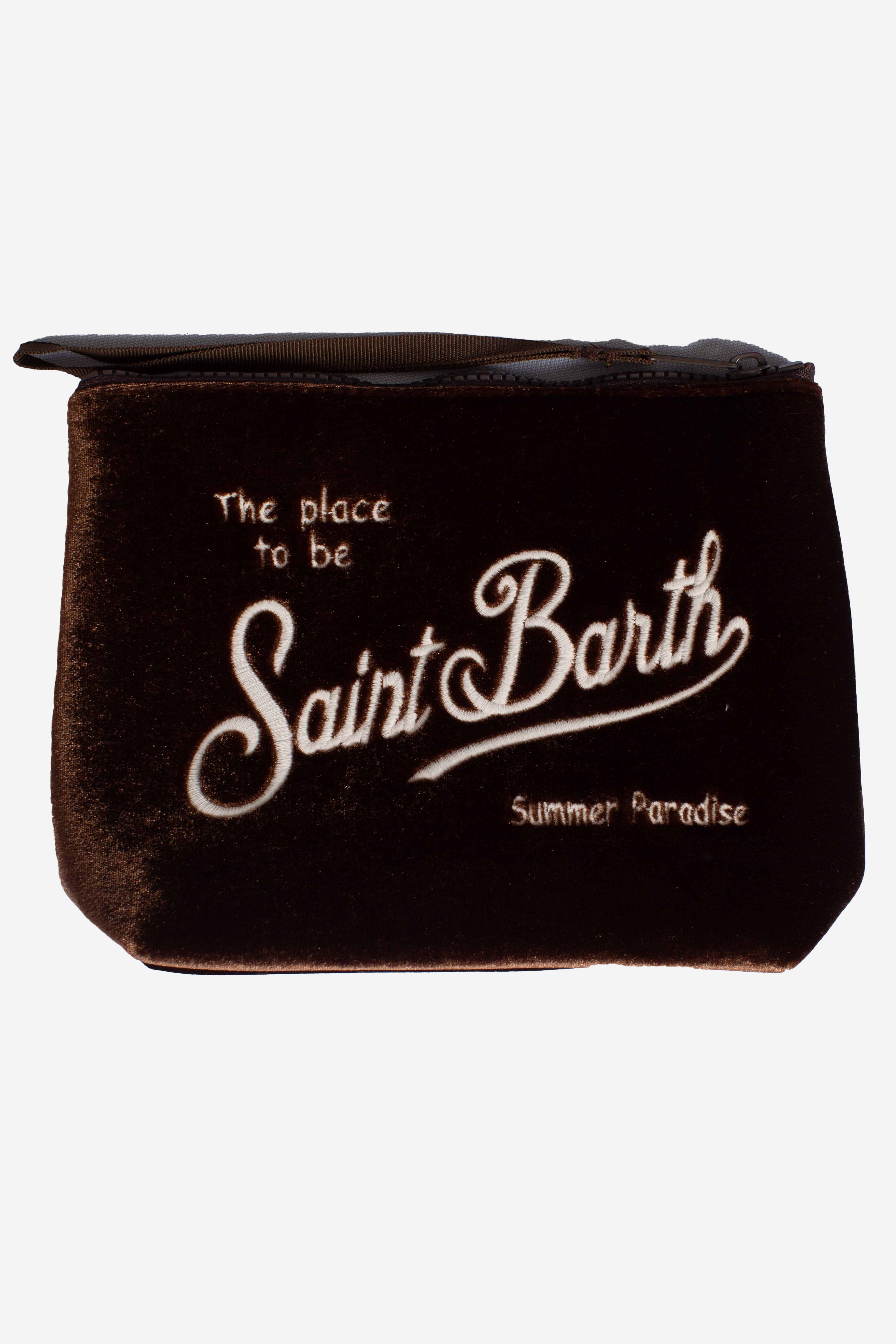 Pochette Aline Velvet in velluto black