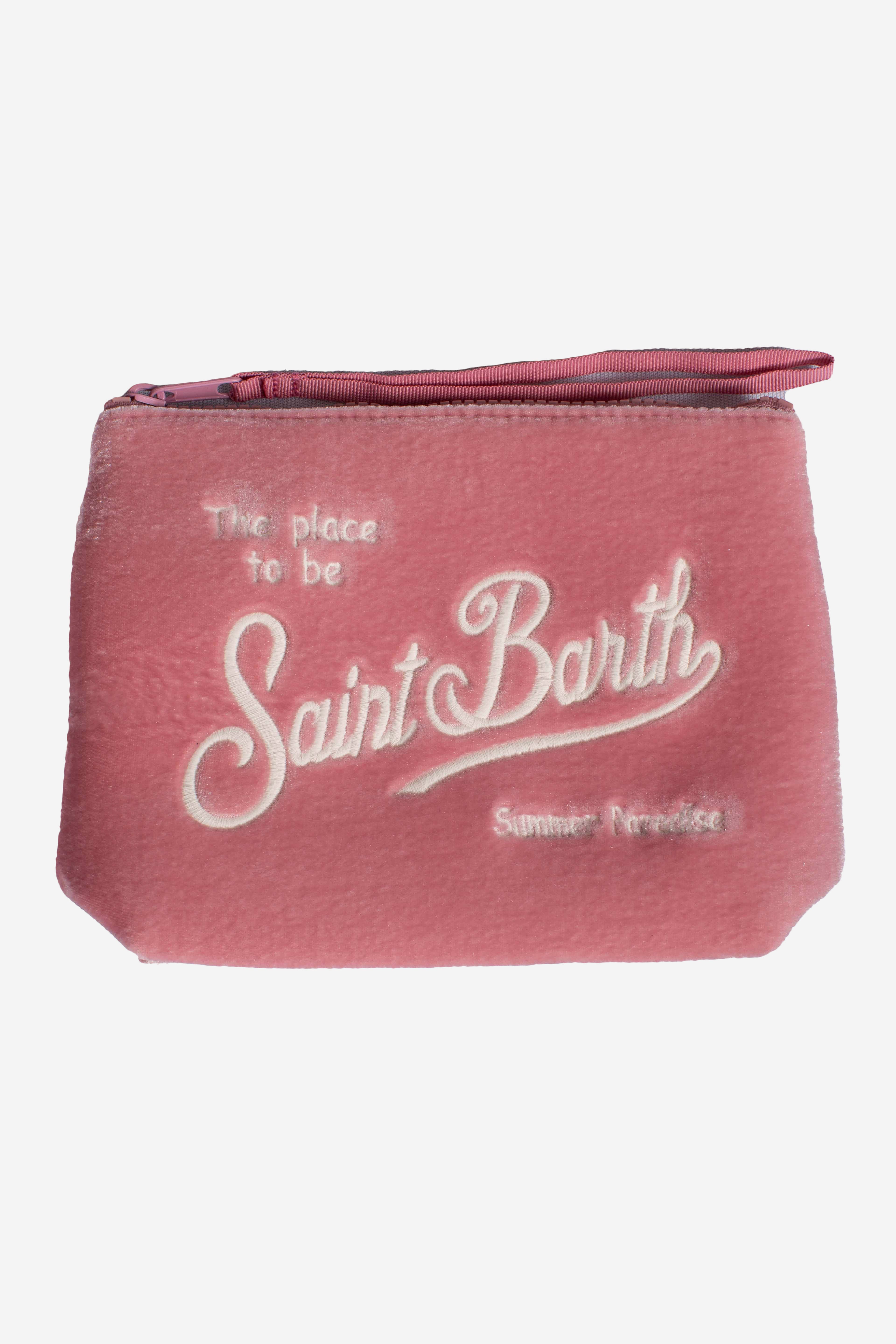POCHETTE ALINE VELVET IN VELLUTO ROSA