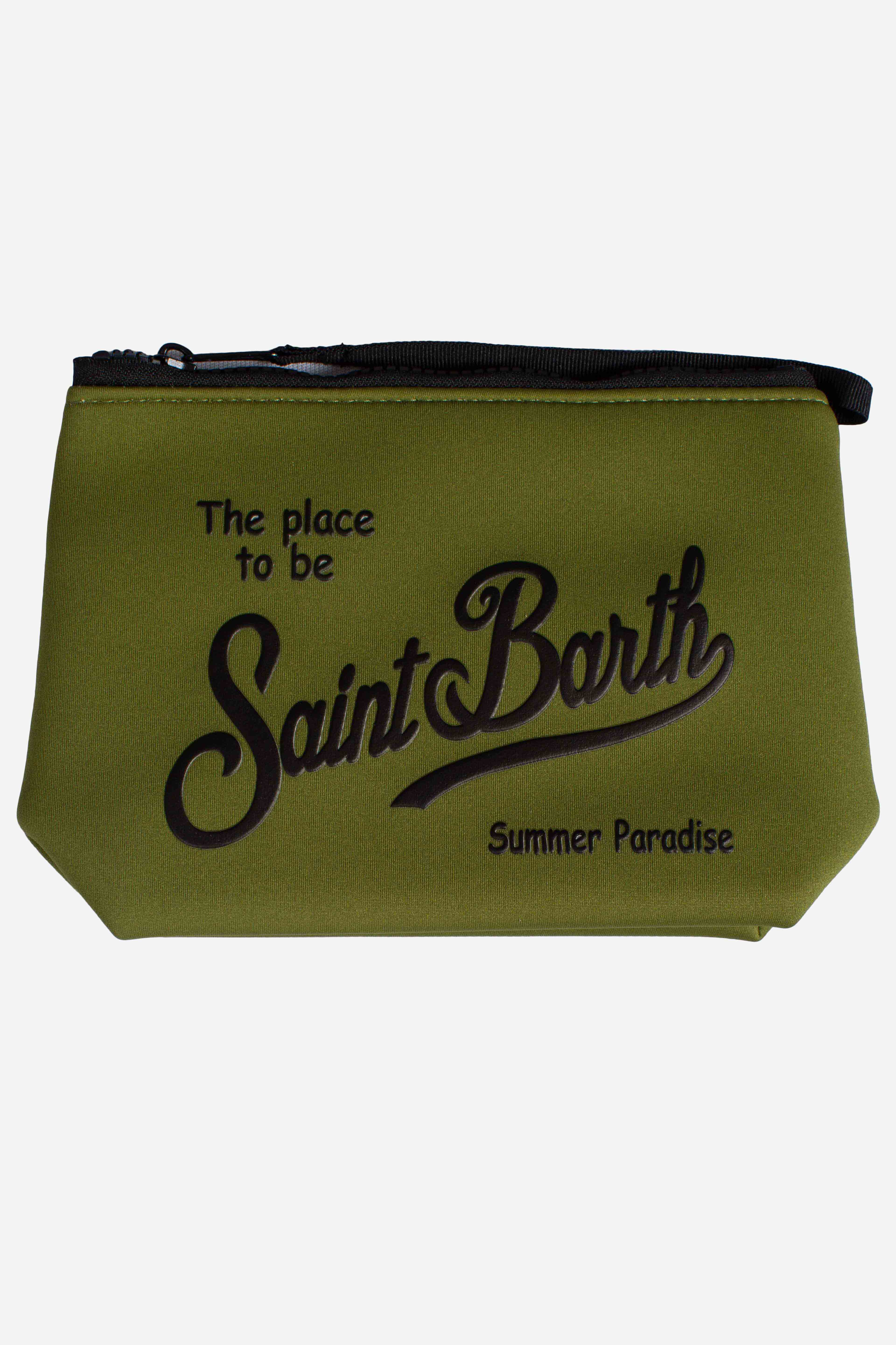 POCHETTE ALINE IN SCUBA MILITARY TINTA UNITA