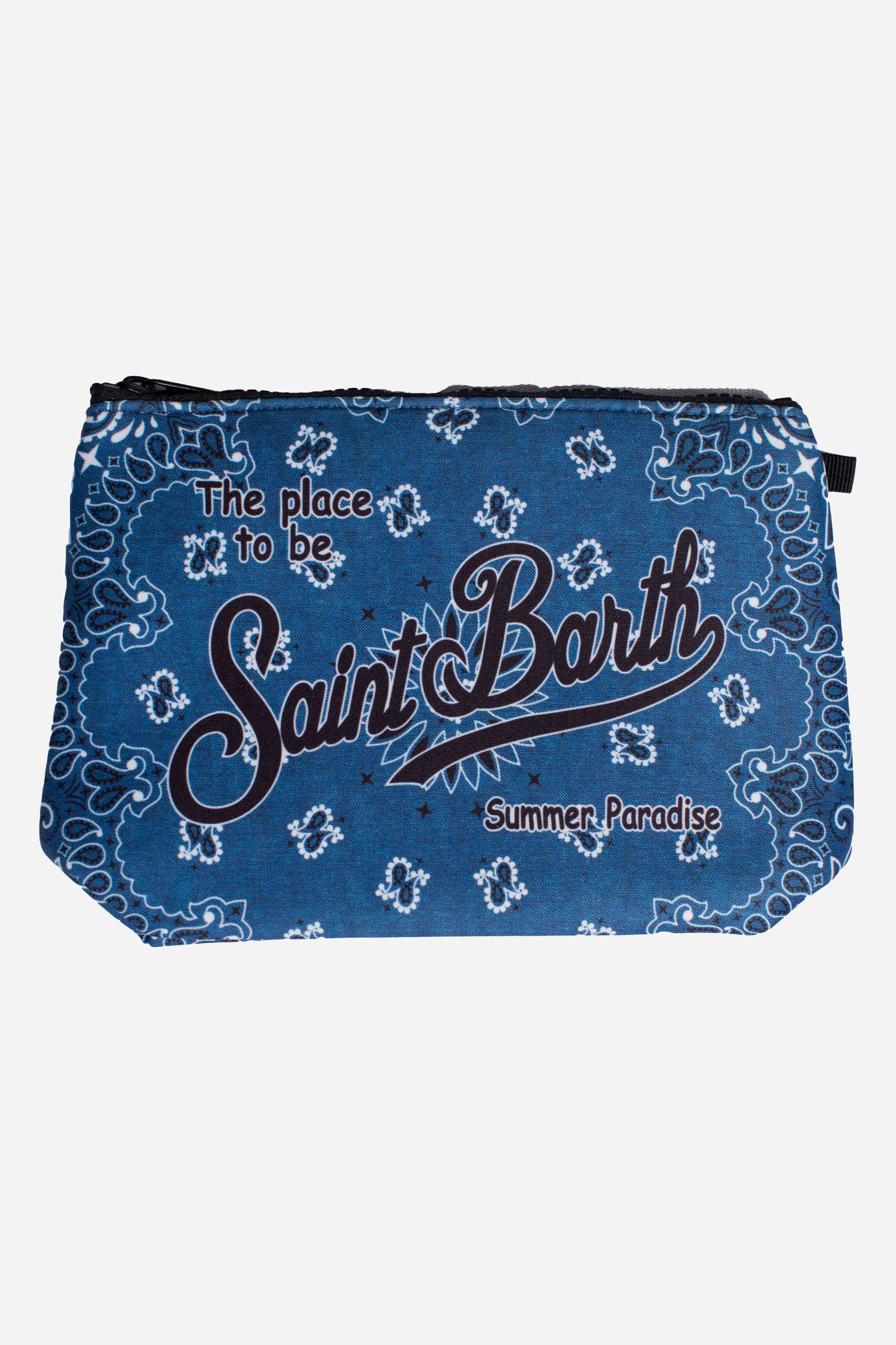 Pochette Aline in scuba stampa bandanna round