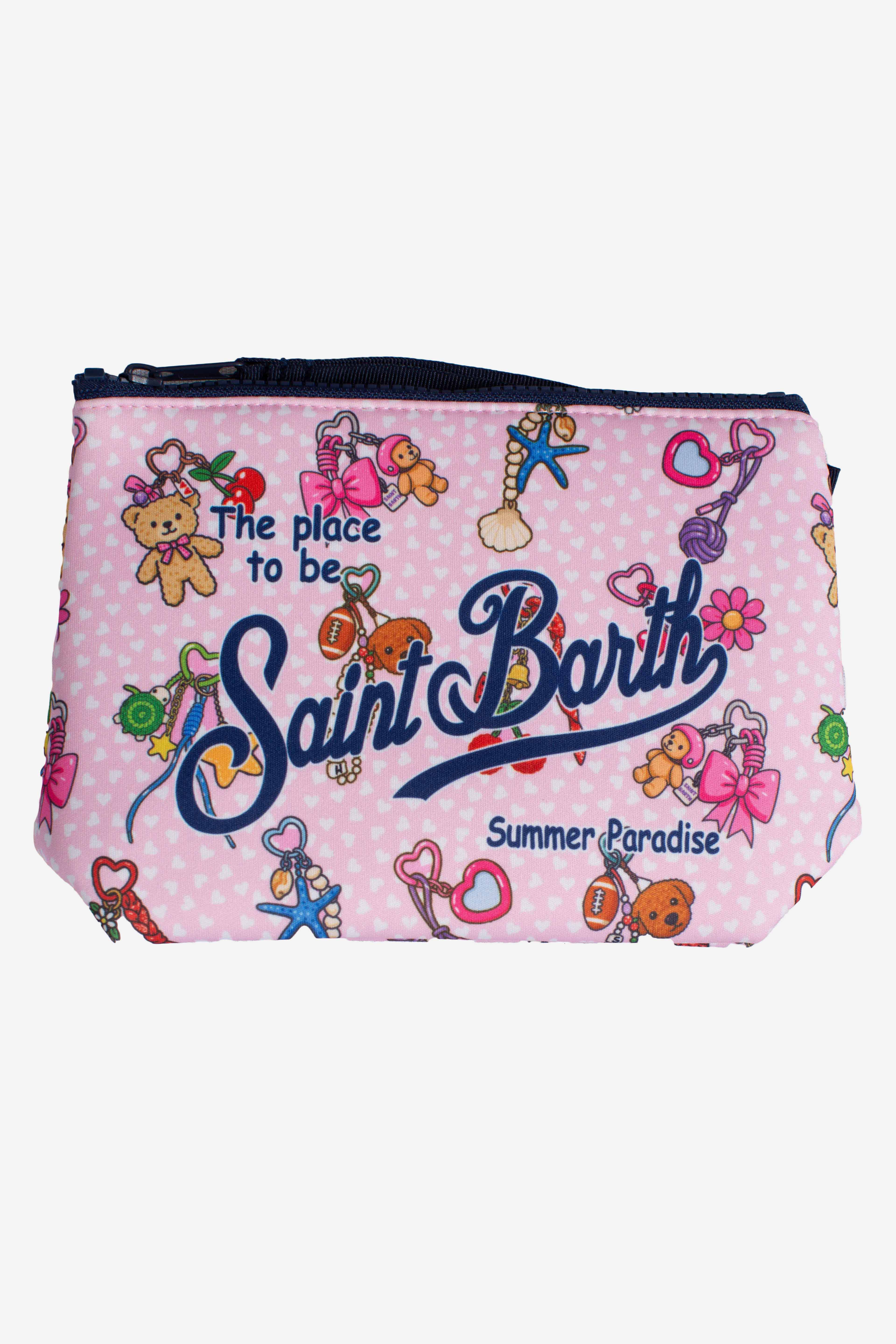 Pochette Aline in scuba stampa charms party