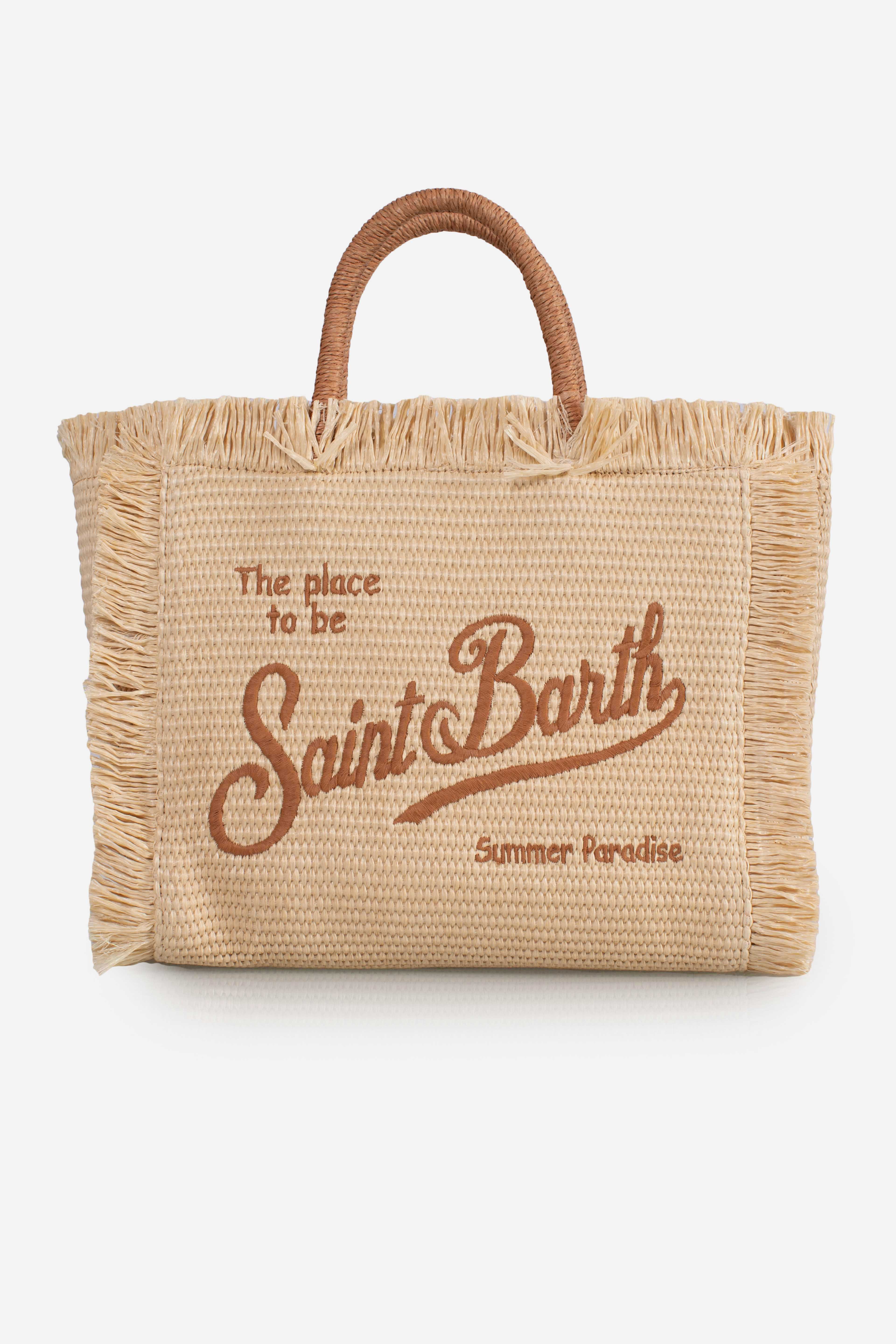 Borsa Colette effetto paglia tinta unita