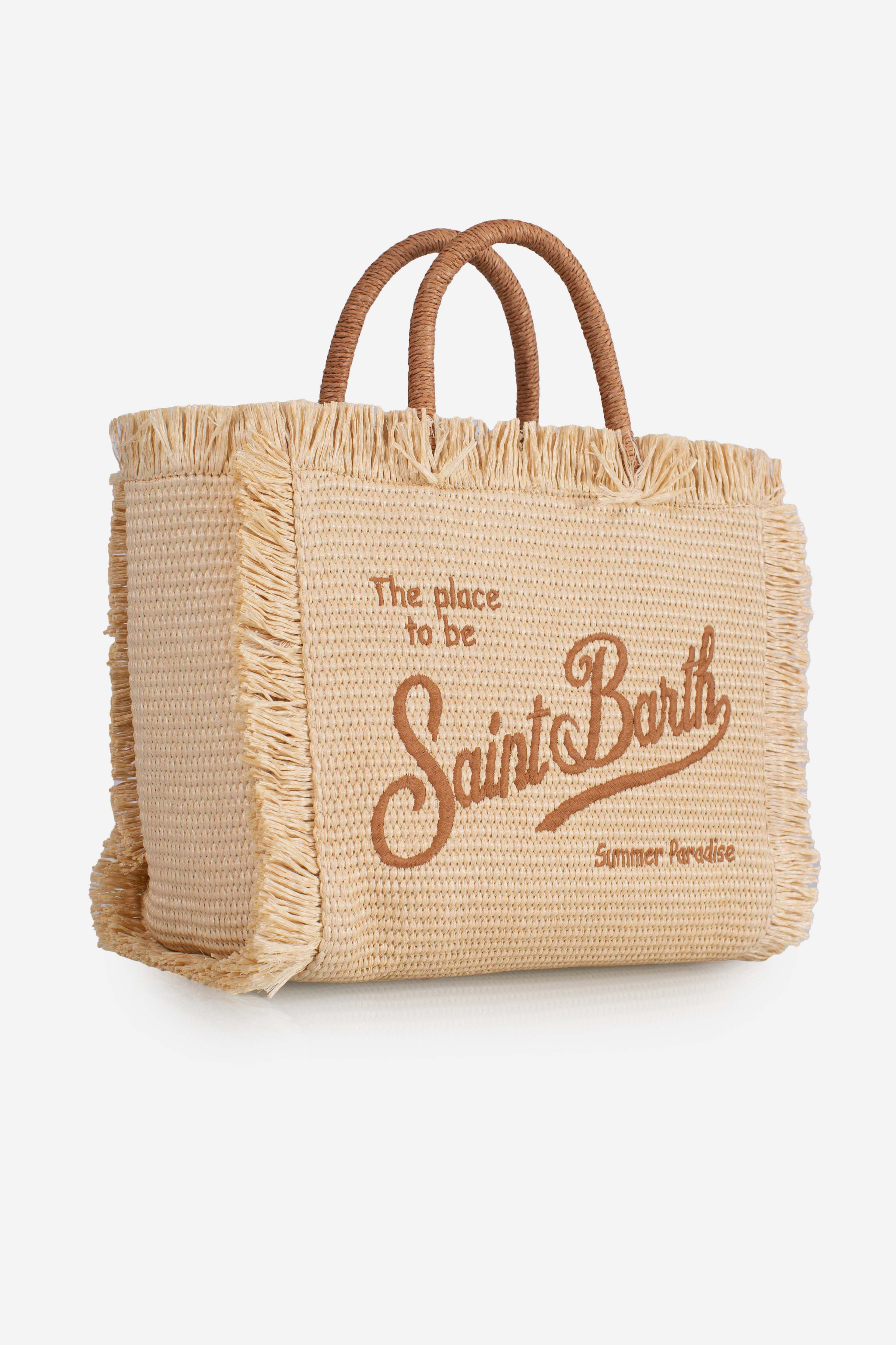 Borsa Colette effetto paglia tinta unita