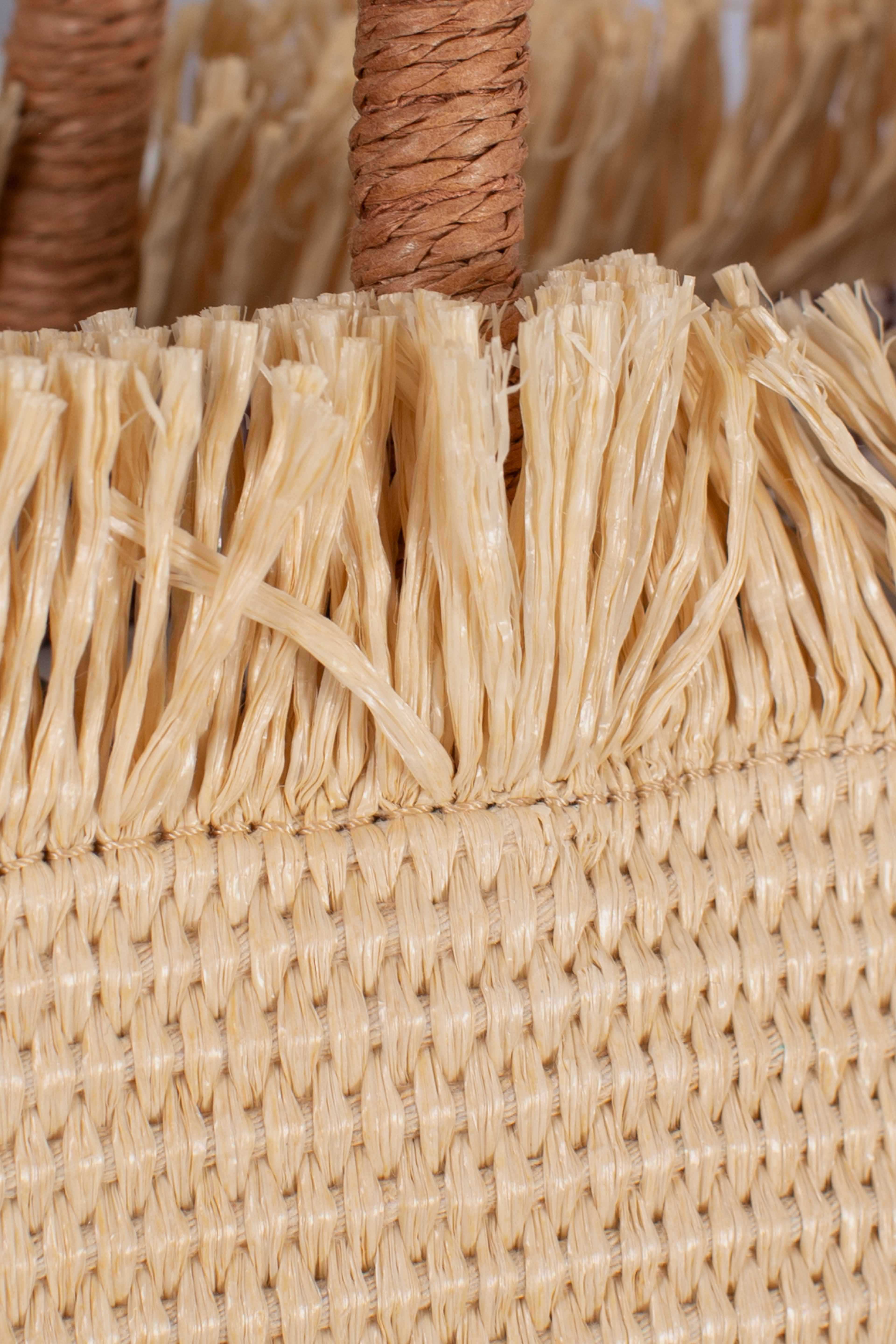 Borsa Colette effetto paglia tinta unita