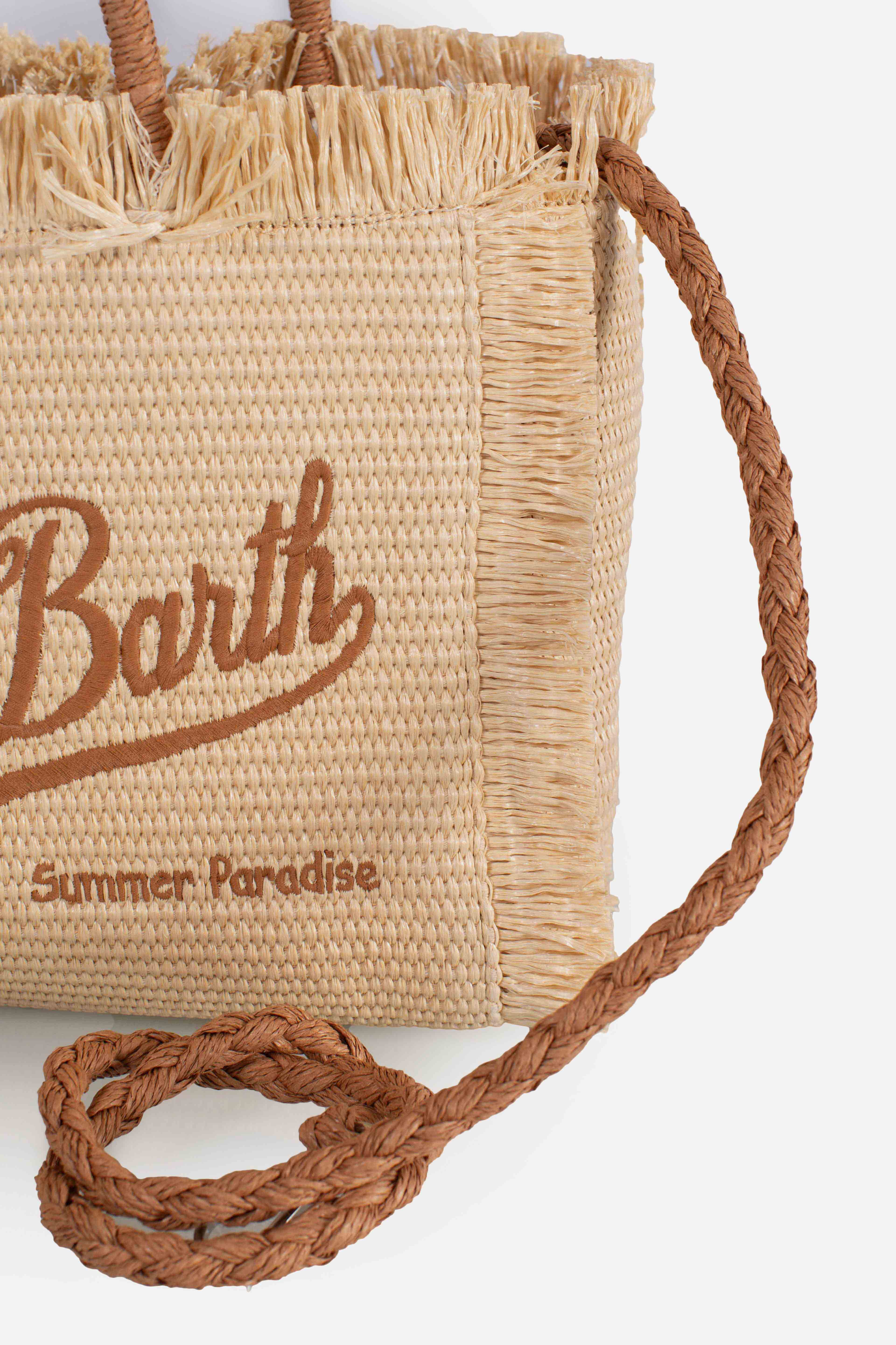 Borsa Colette effetto paglia tinta unita