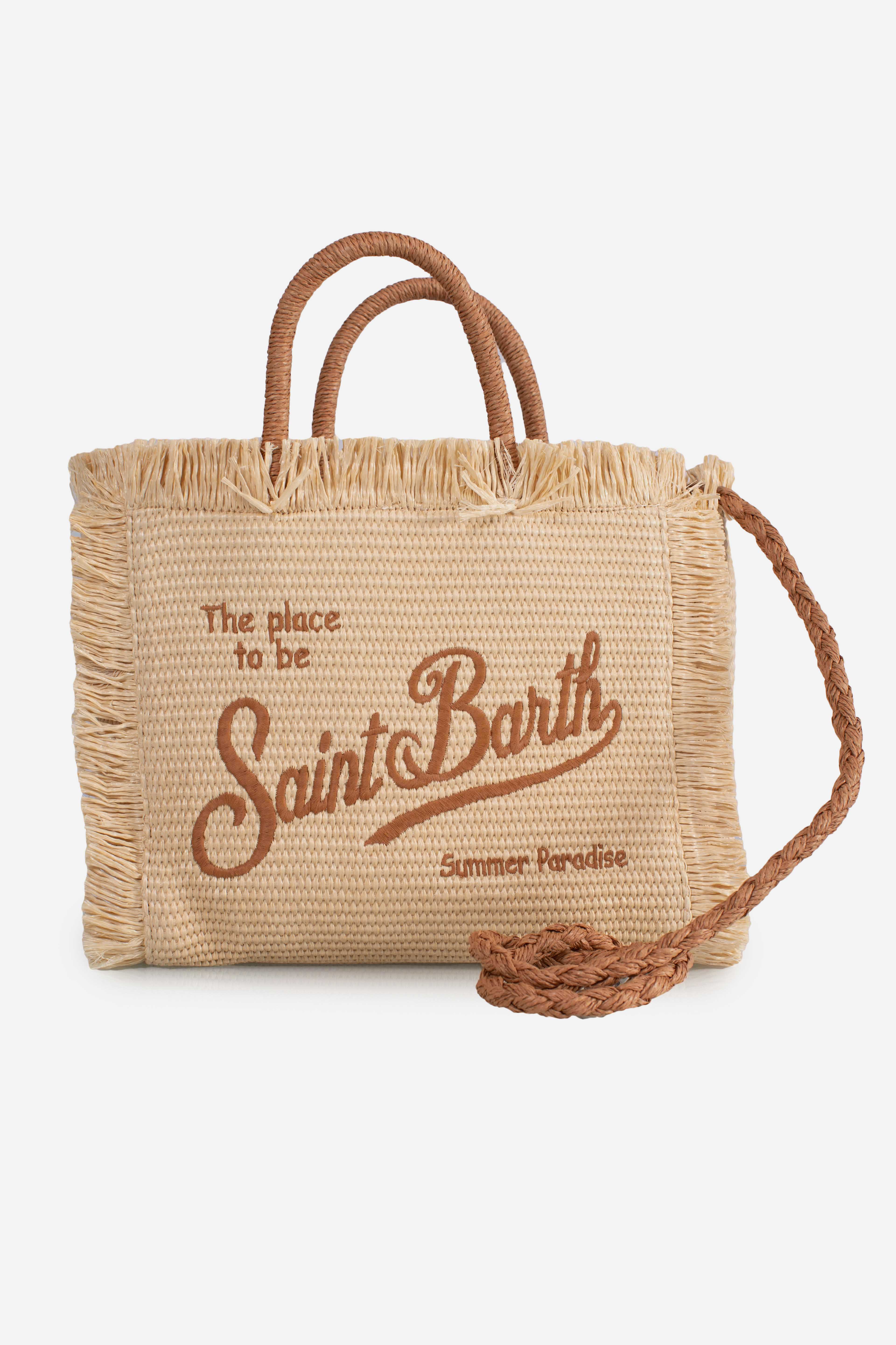 Borsa Colette effetto paglia tinta unita