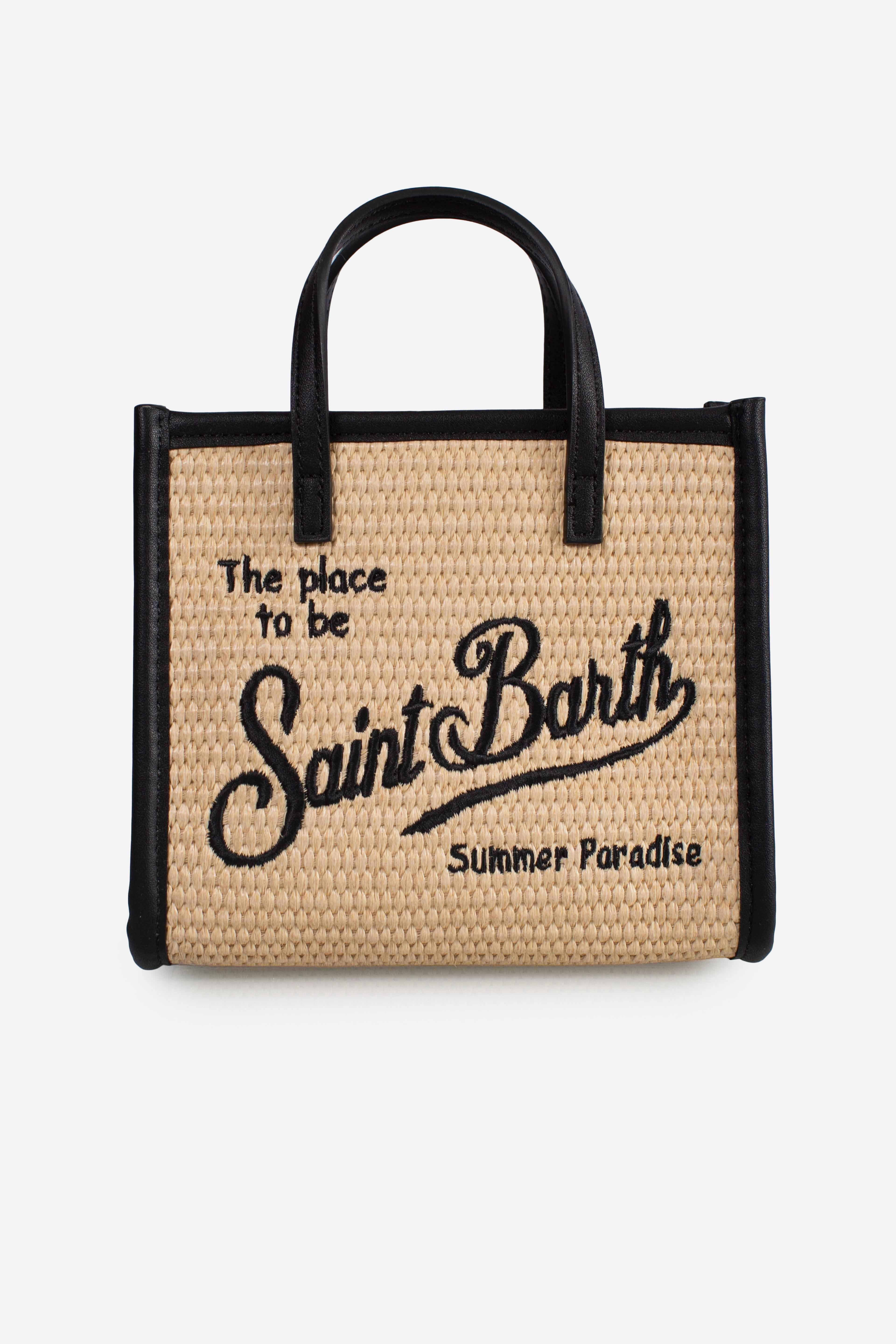 Borsa Vivian Mini Straw beige effetto paglia