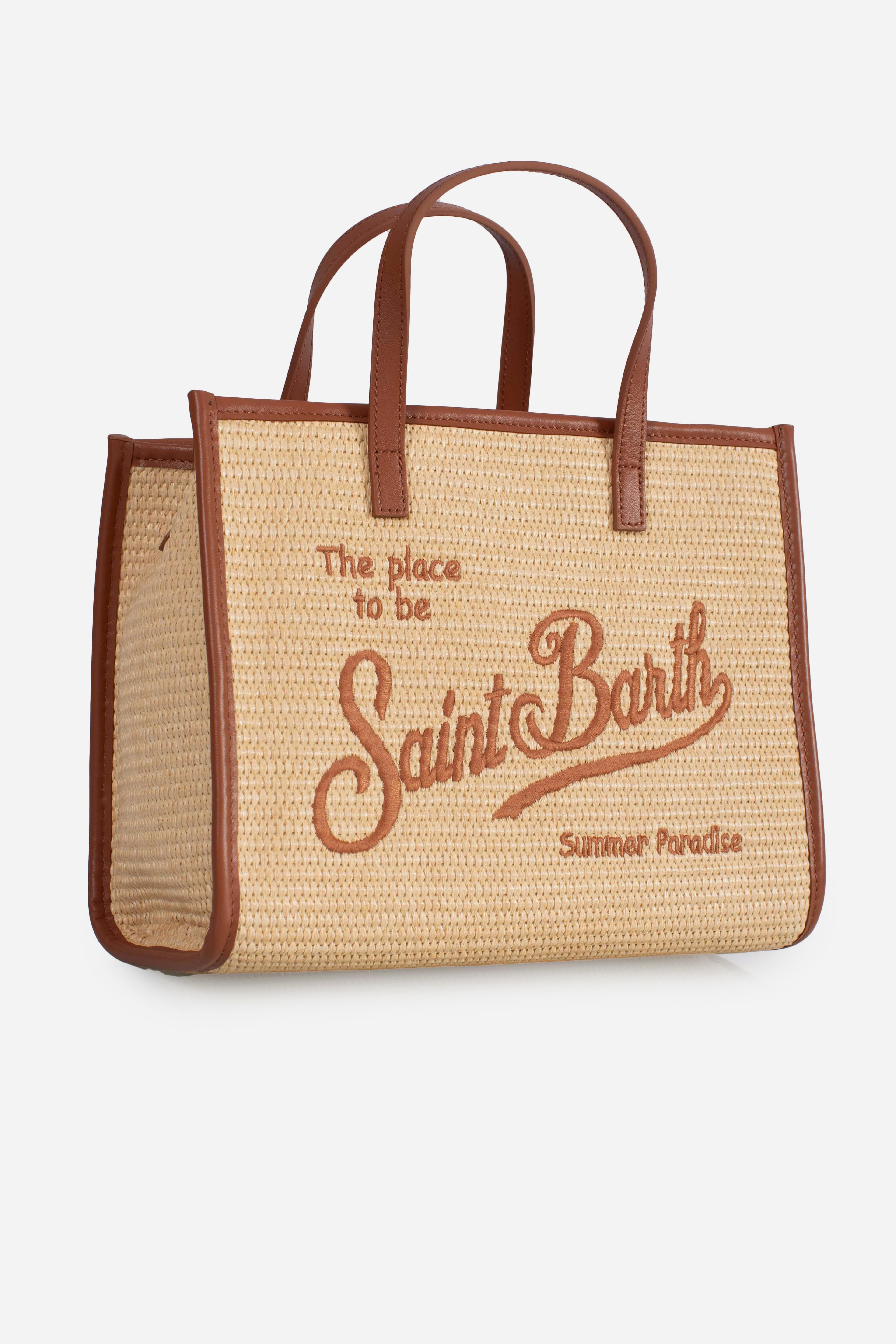 Borsa Vivian Mid Straw beige effetto paglia
