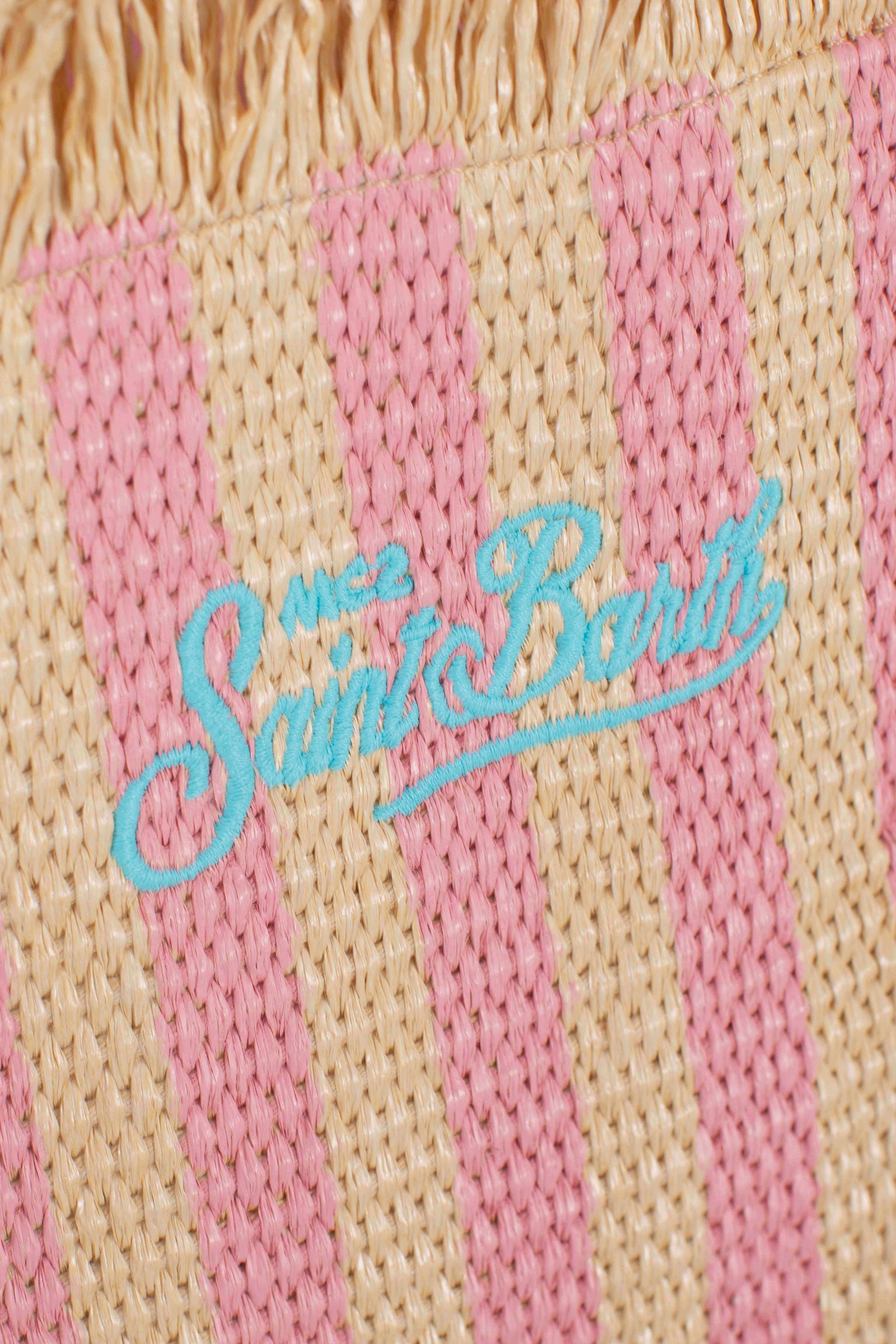 Borsa Colette effetto paglia con stampa a righe