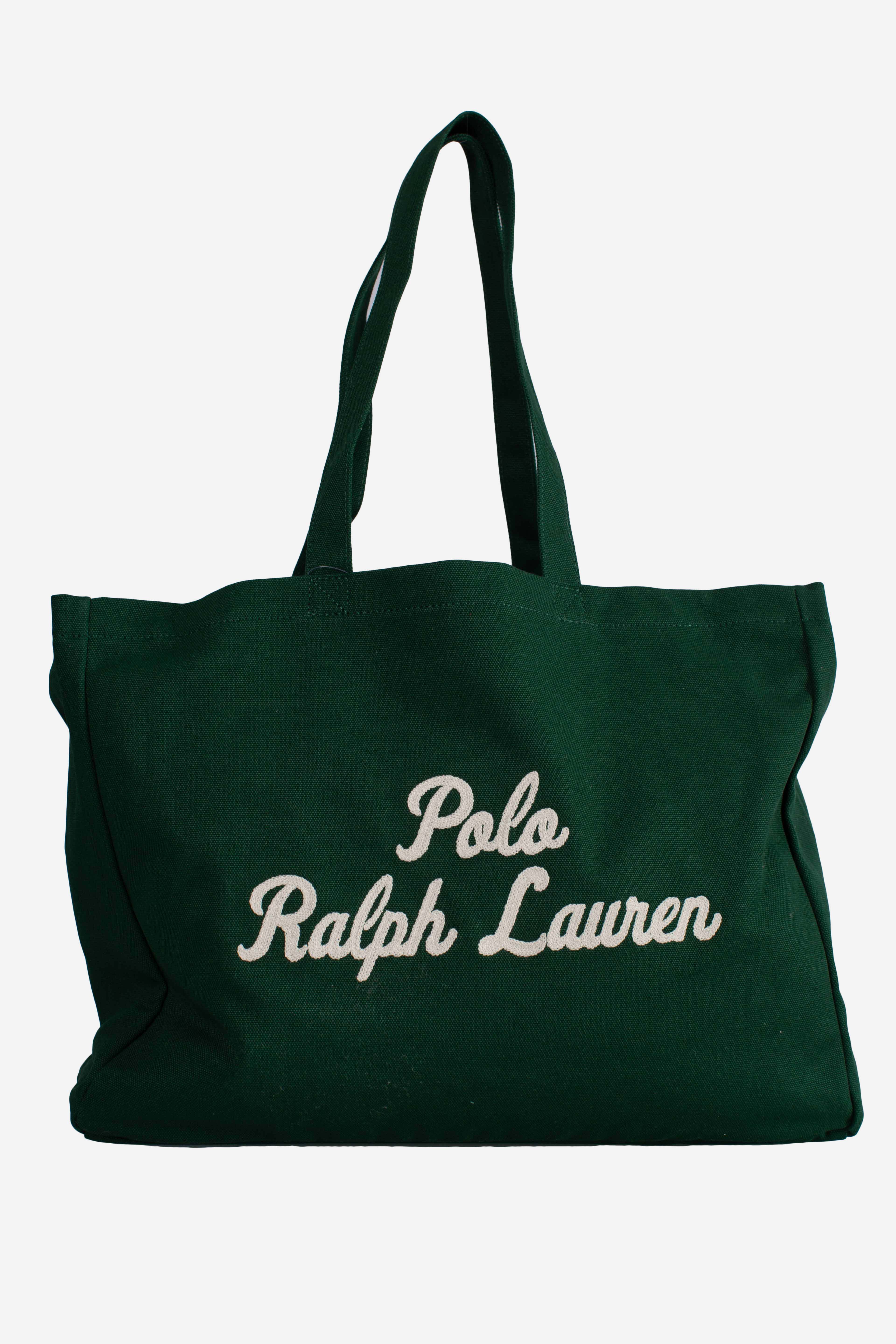 Borsa Tote in tela ricamata vintage pine