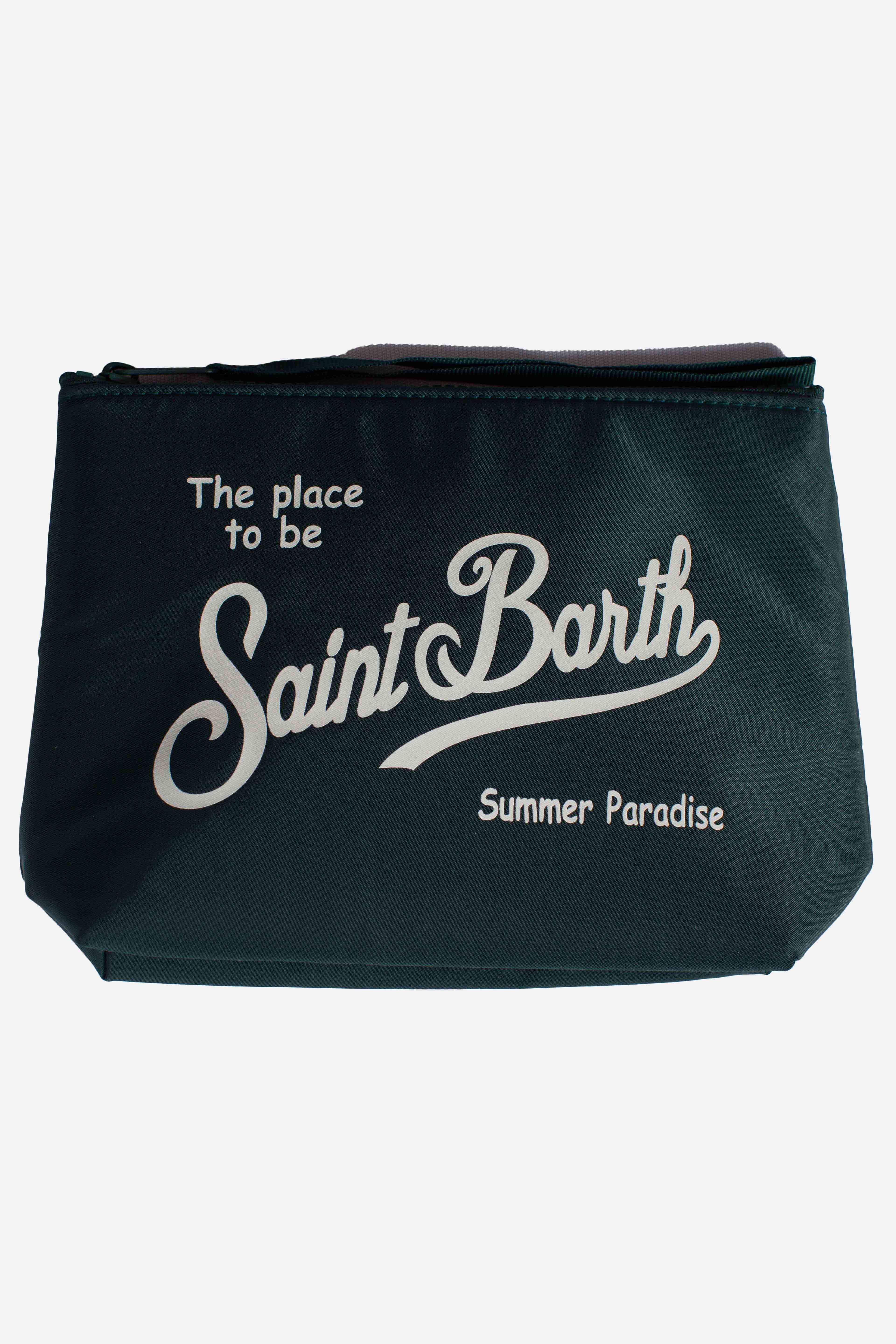 Pochette Aline in nylon green tinta unita