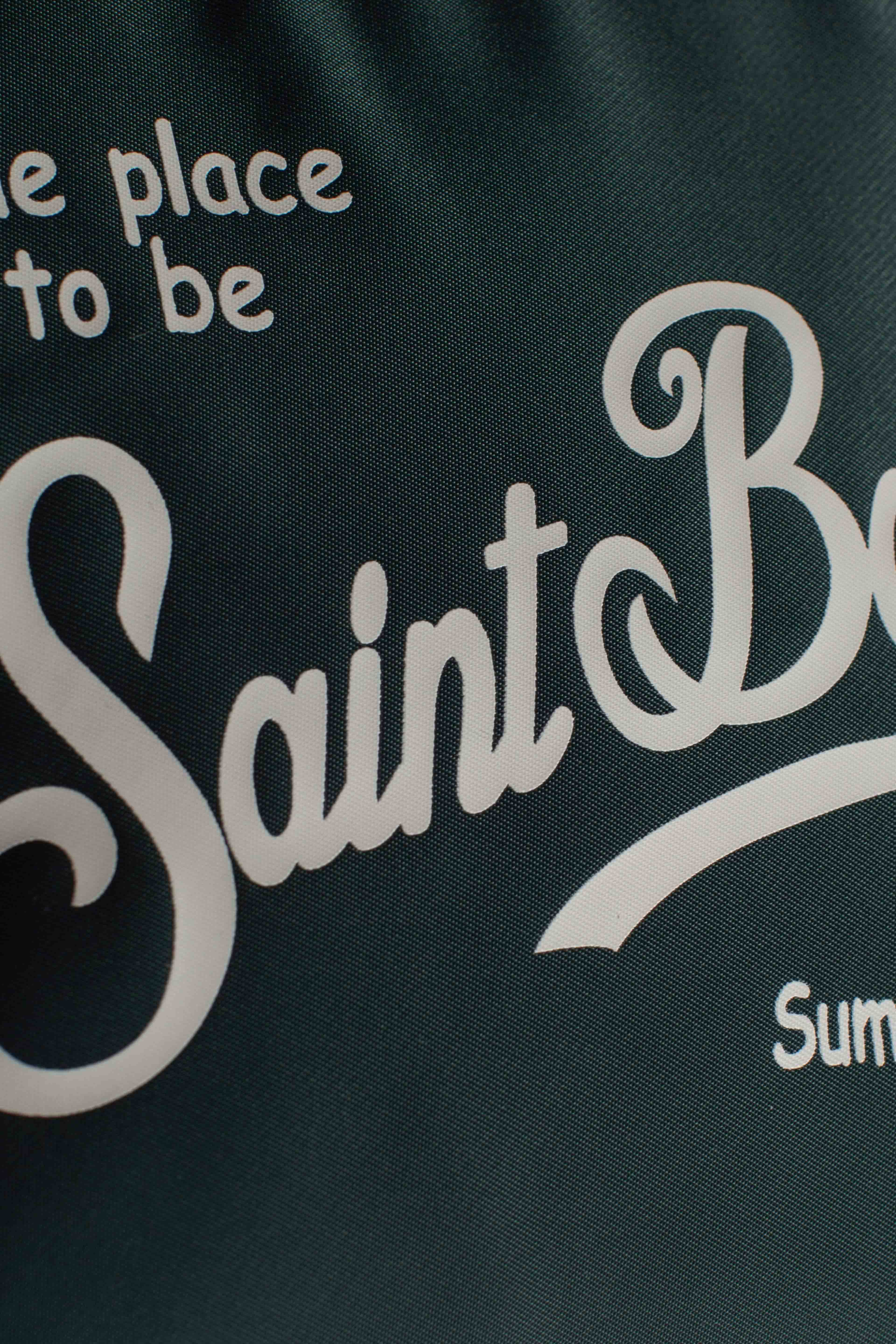 Pochette Aline in nylon green tinta unita