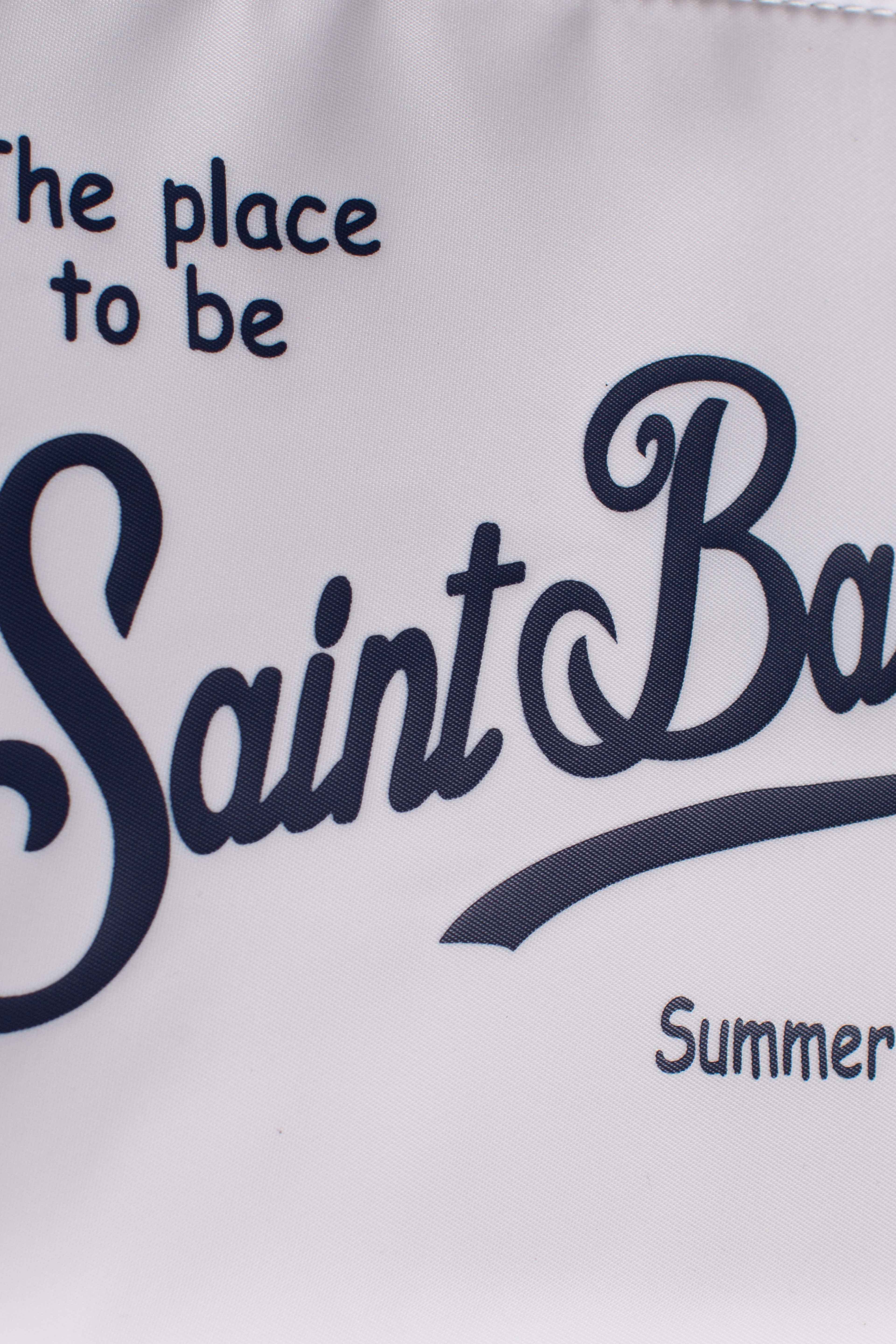 Pochette Aline in nylon white tinta unita