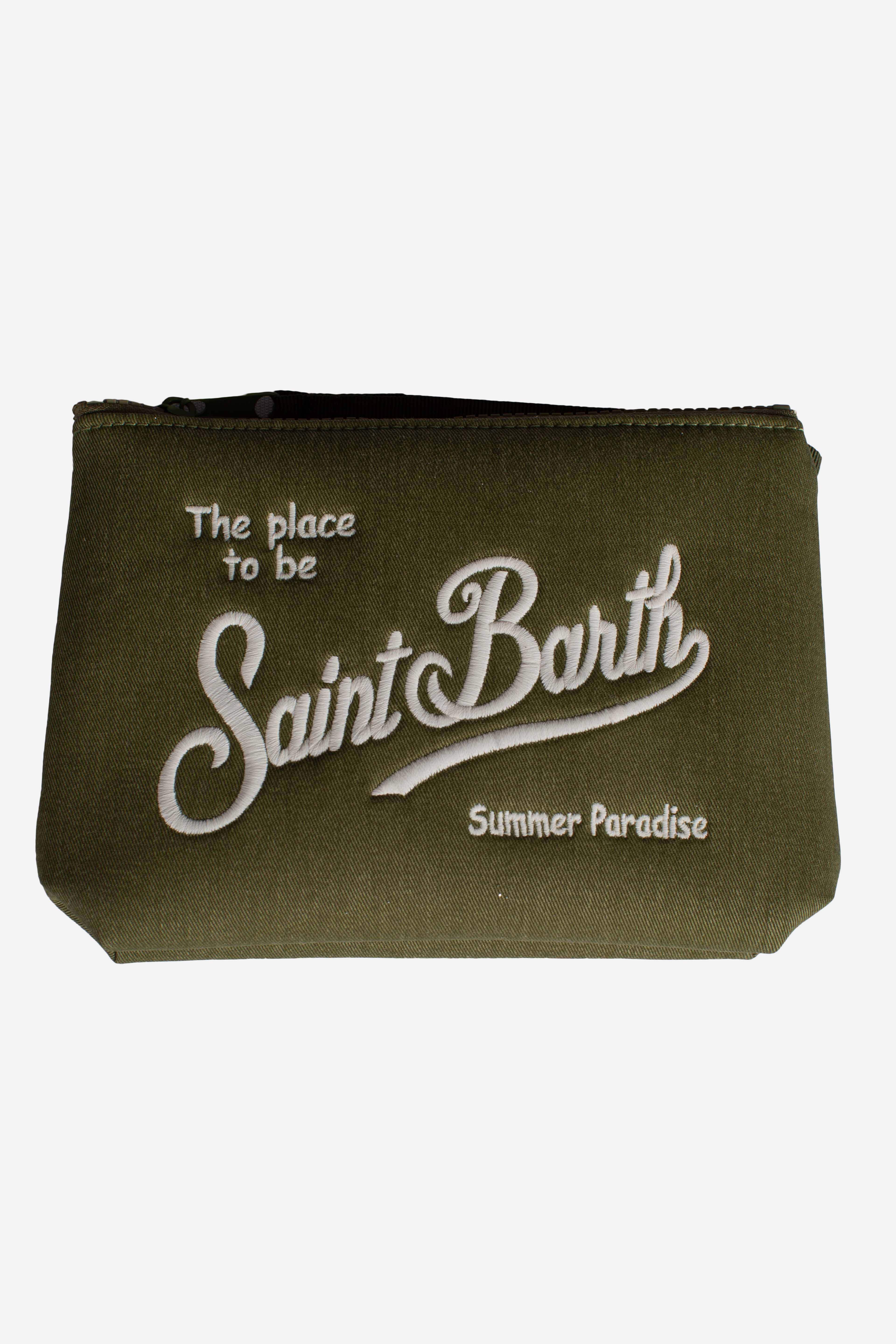 Pochette Aline in effetto denim military