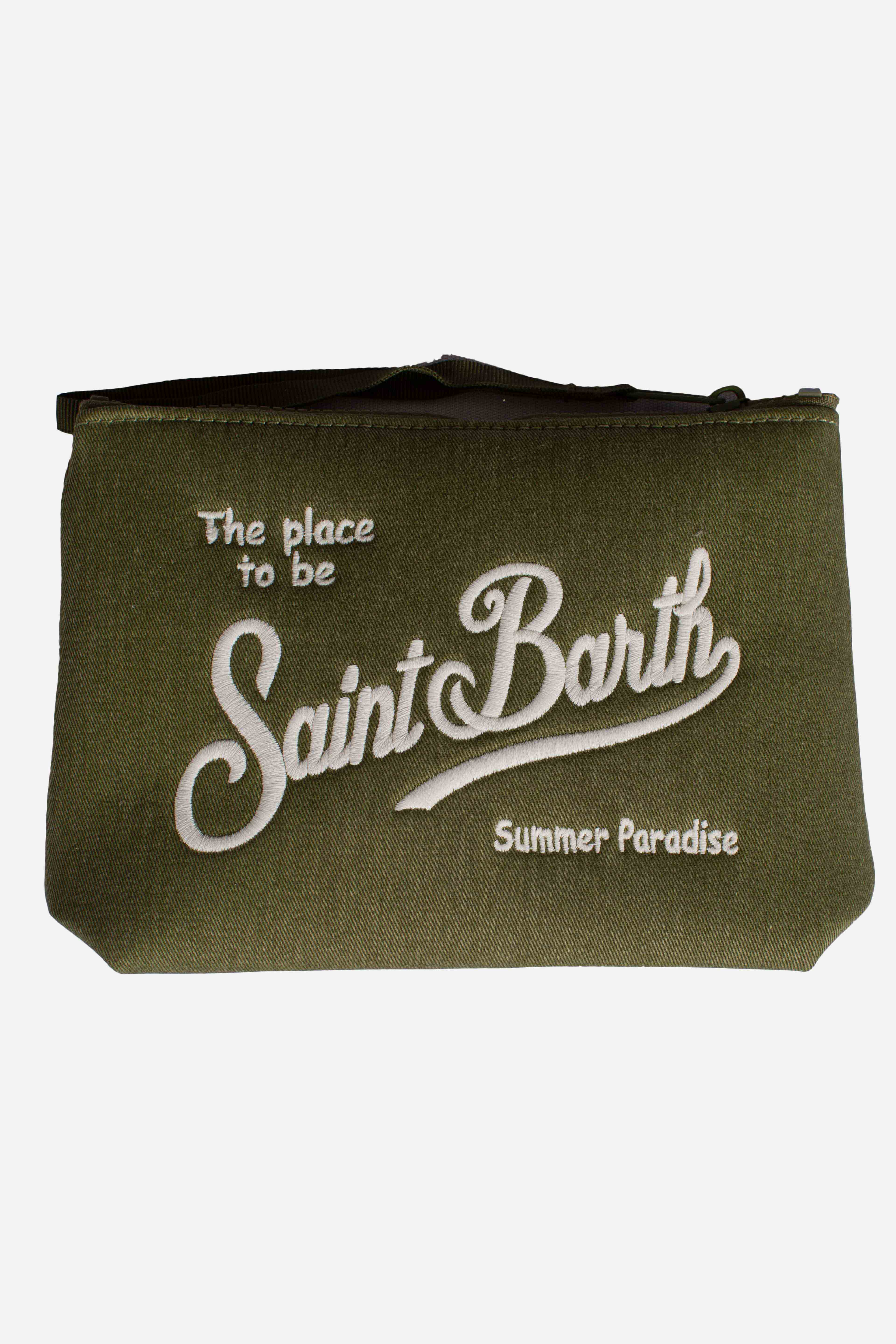 Pochette Aline in effetto denim military