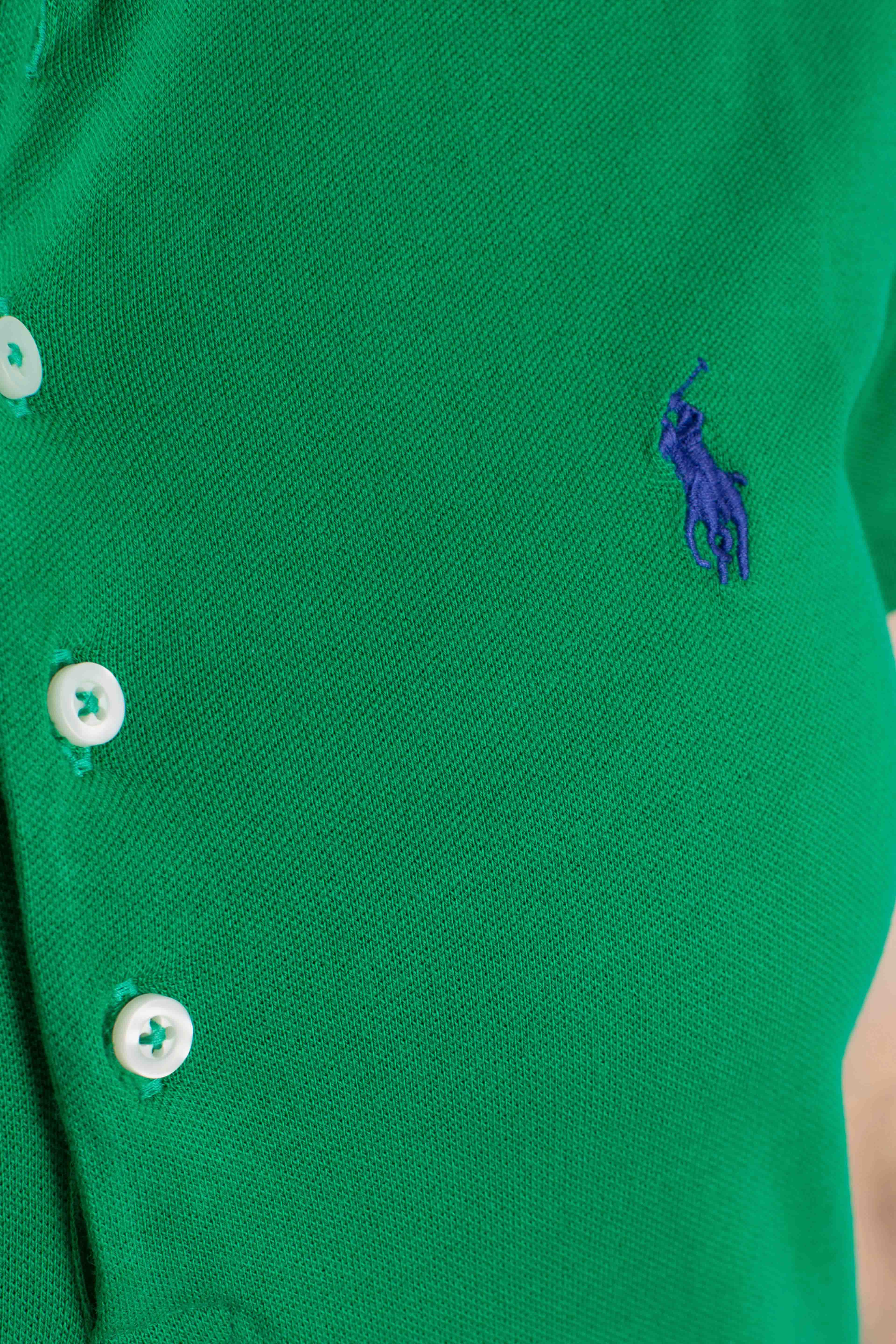 Polo elasticizzata slim fit green