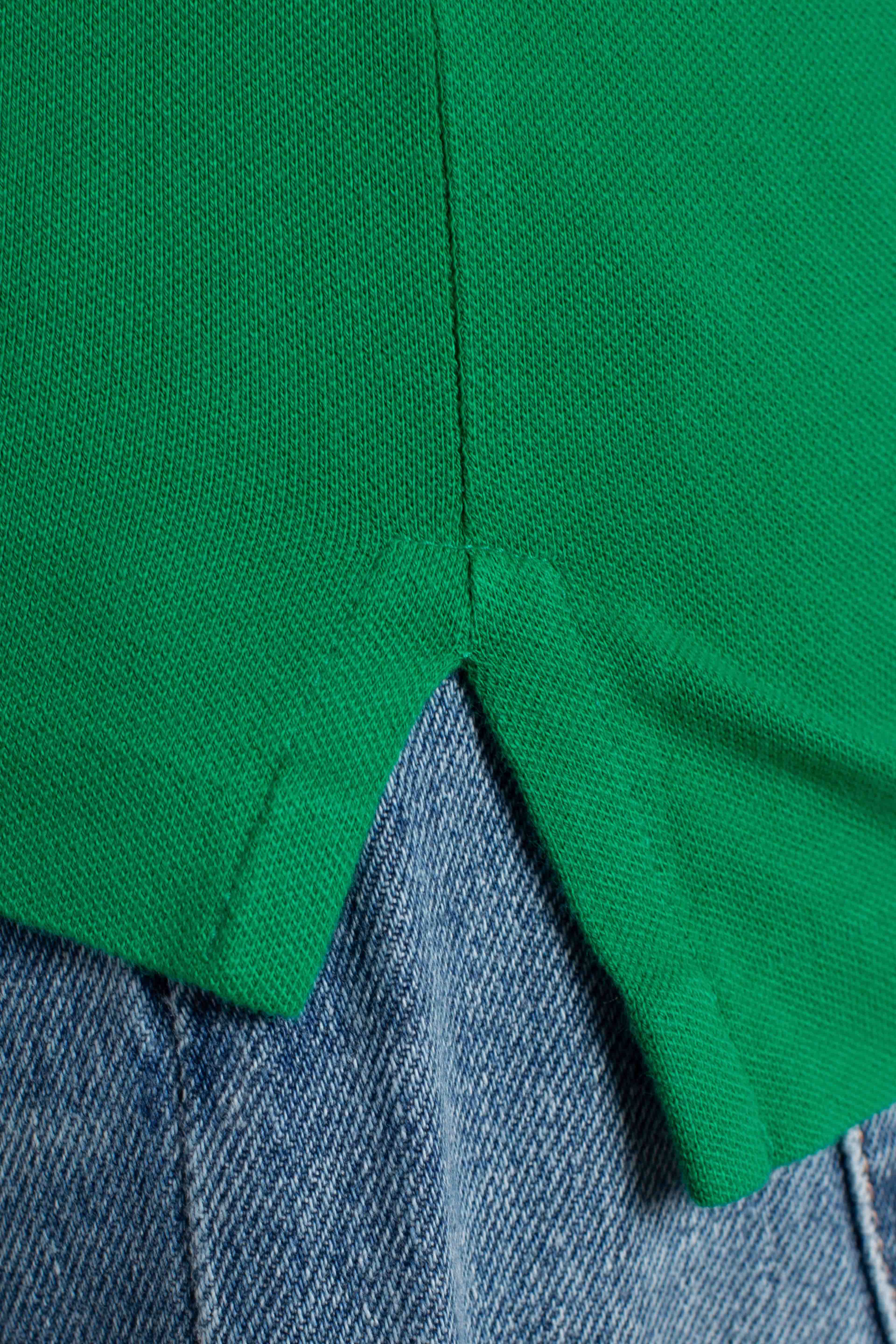 Polo elasticizzata slim fit green