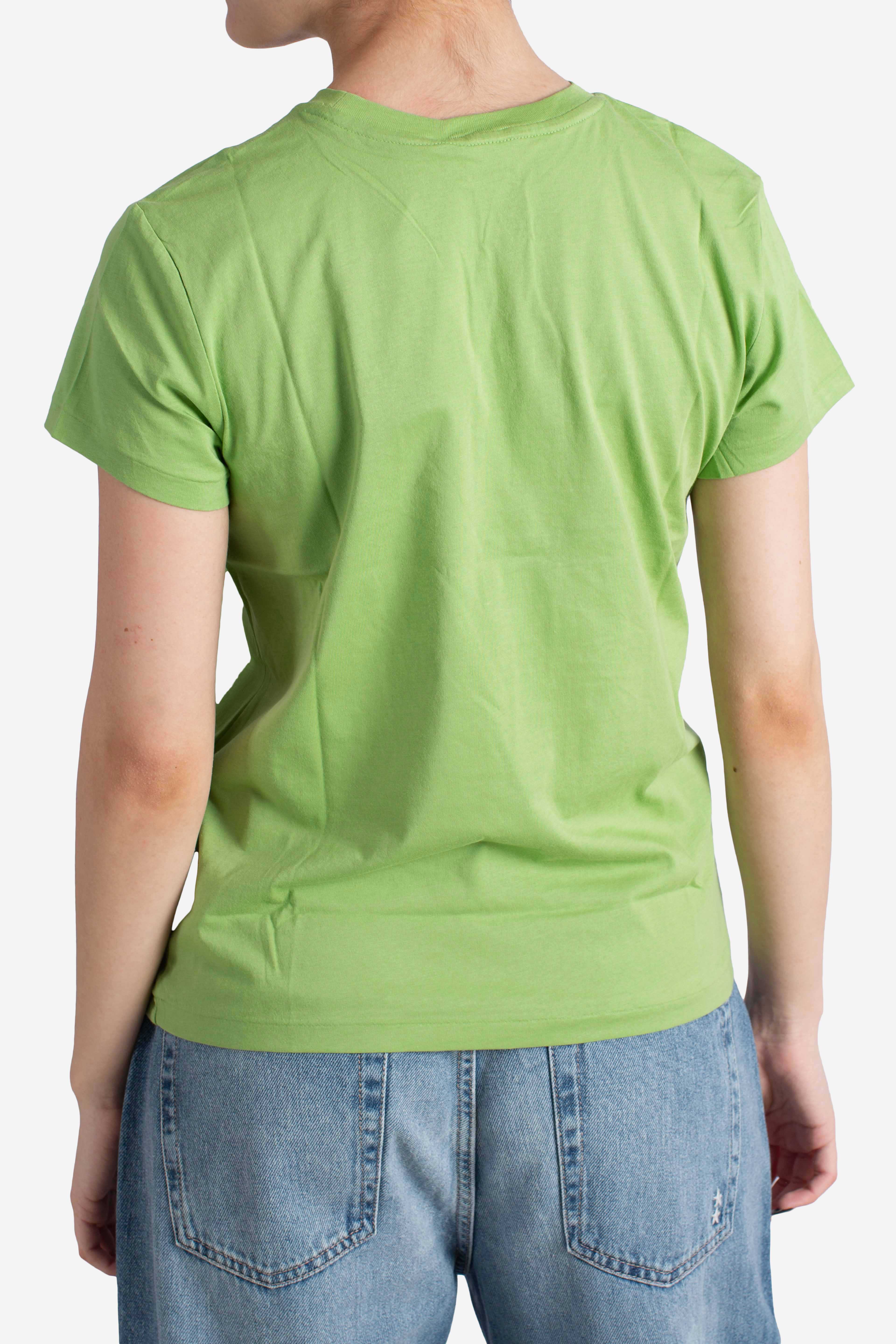Maglietta girocollo in jersey di cotone green