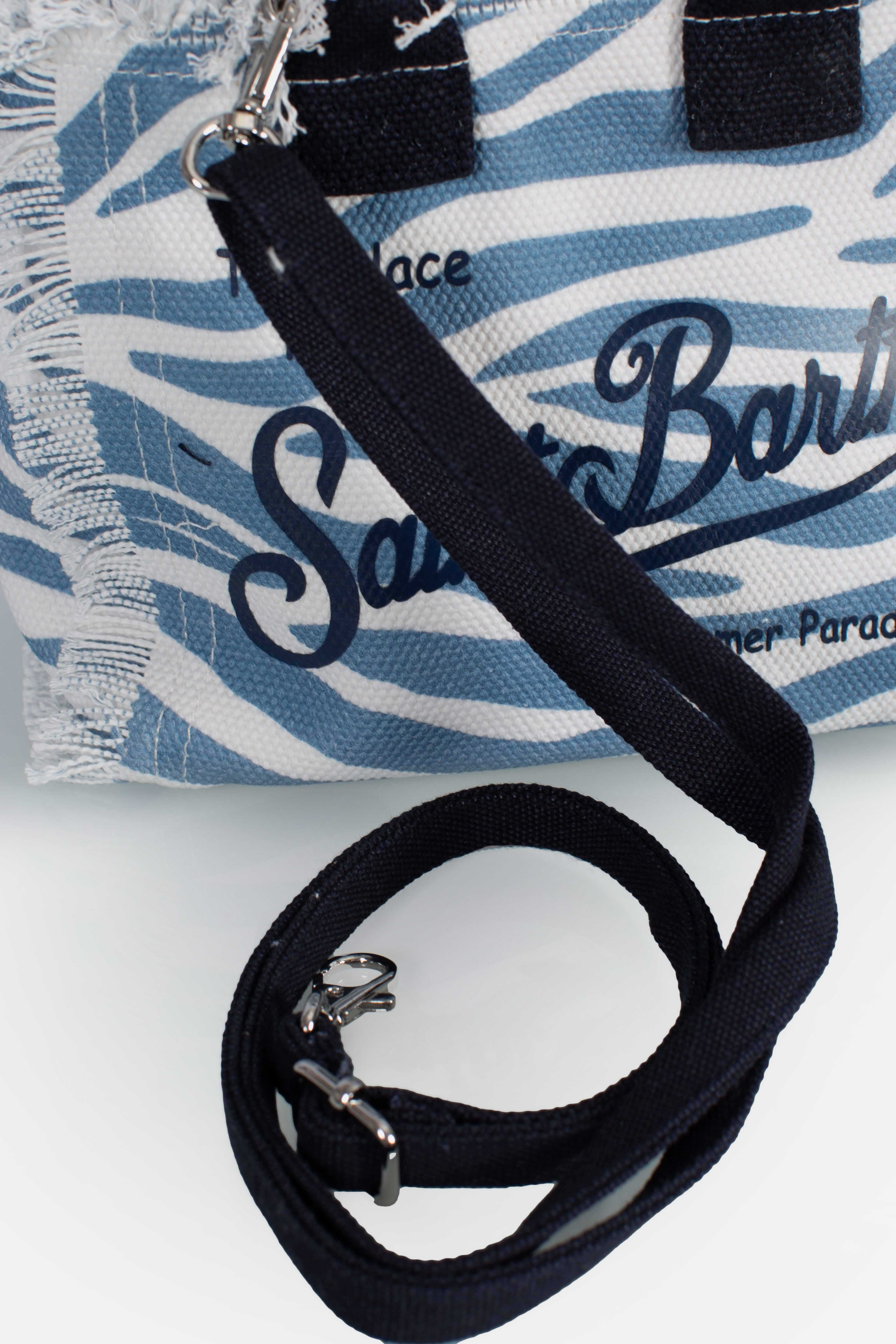 Borsa Mini Vanity in canvas ZEBRA COLOR