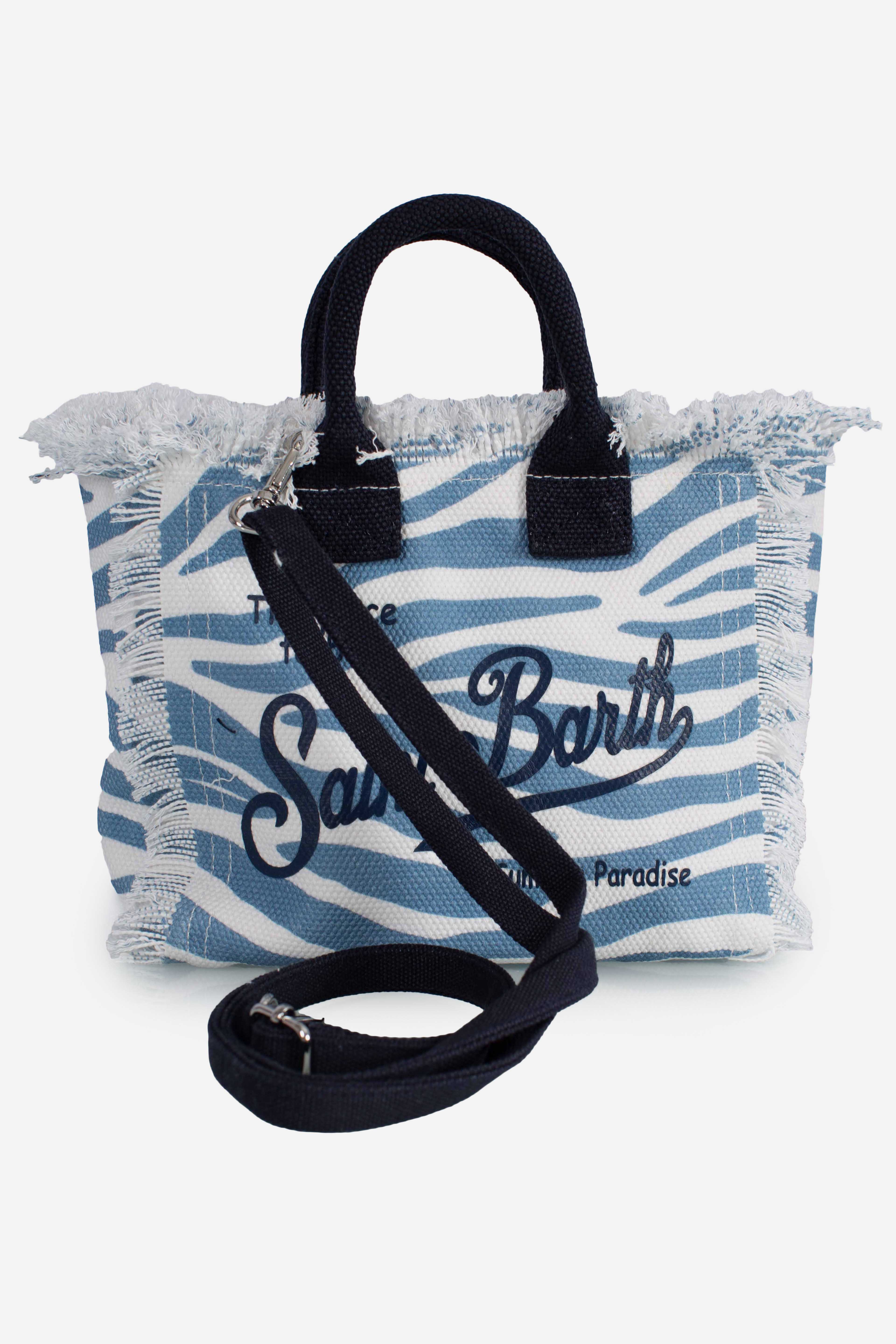 Borsa Mini Vanity in canvas ZEBRA COLOR
