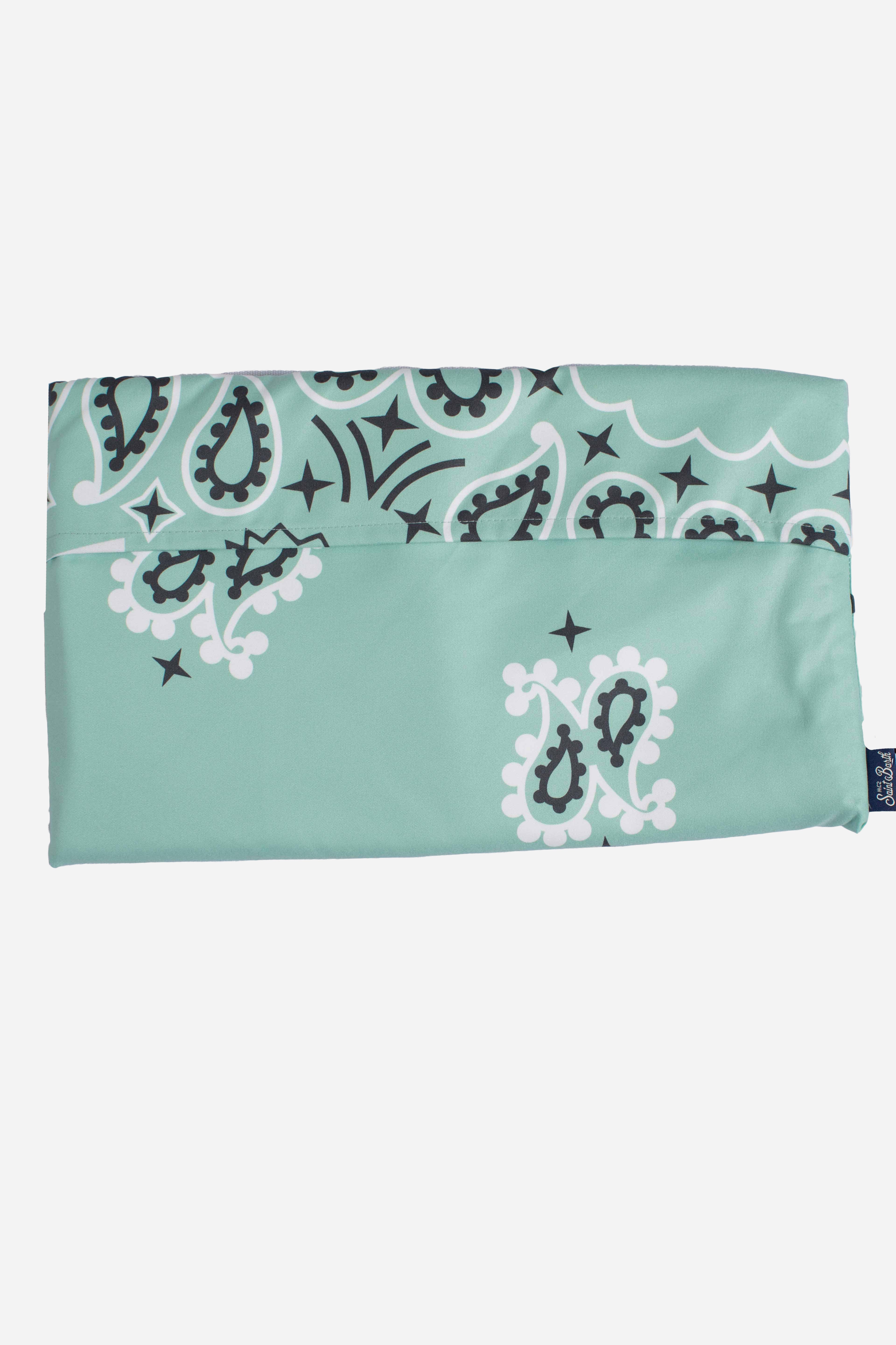 Telo mare Aidan con stampa bandana e logo