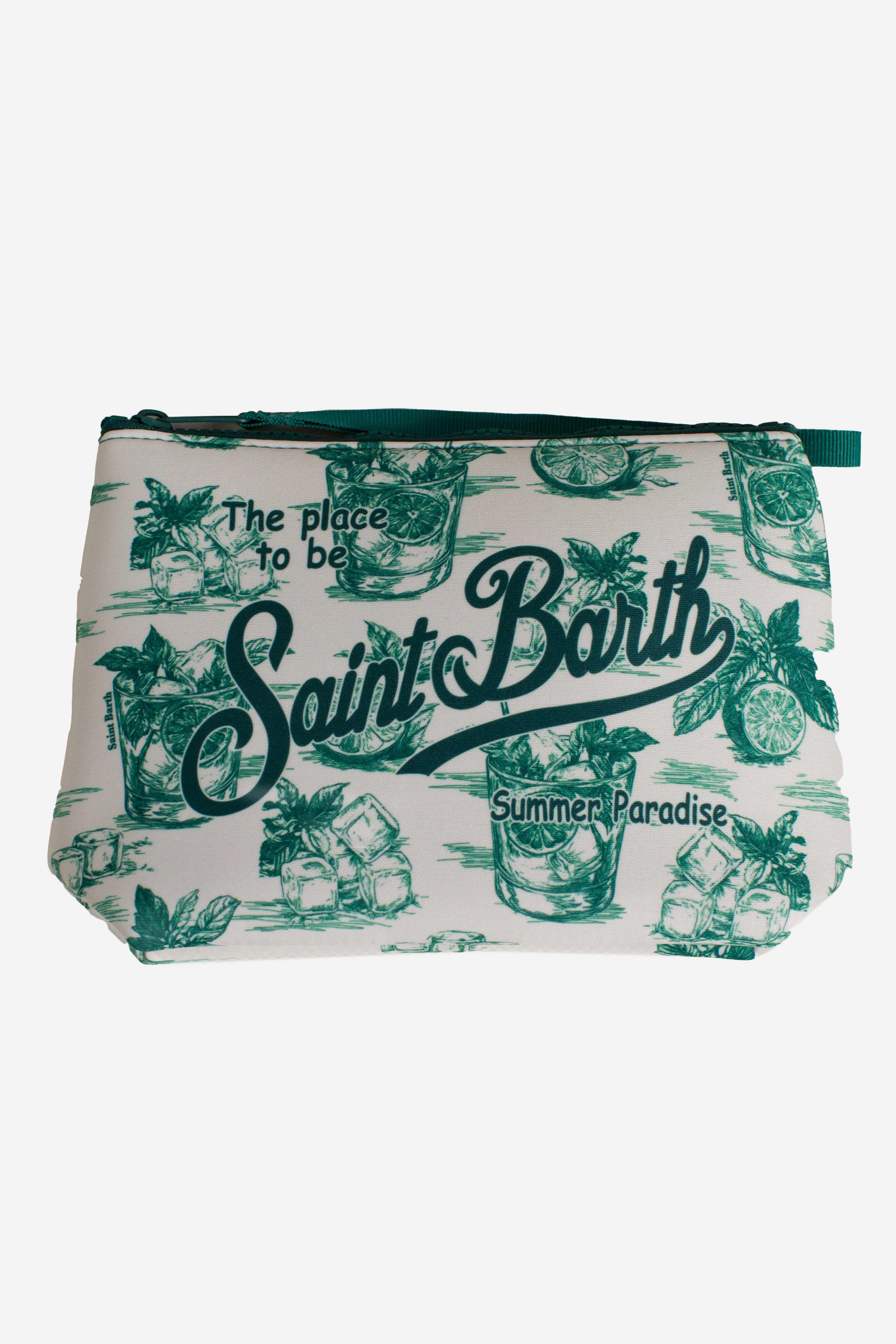 Pochette Aline in scuba stampa mojito toile