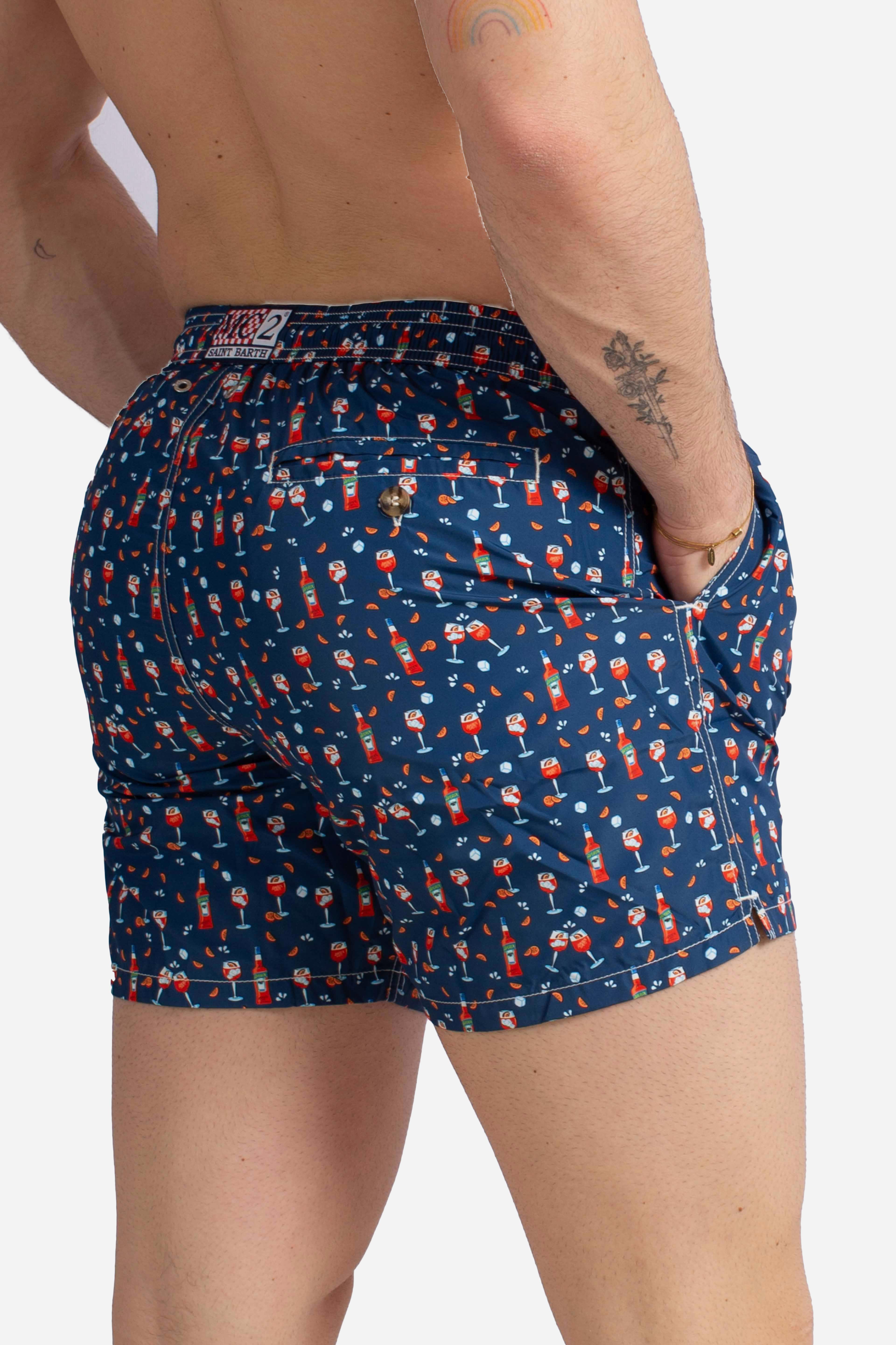 Costume Lighting Micro stampa ultralight swim short blu